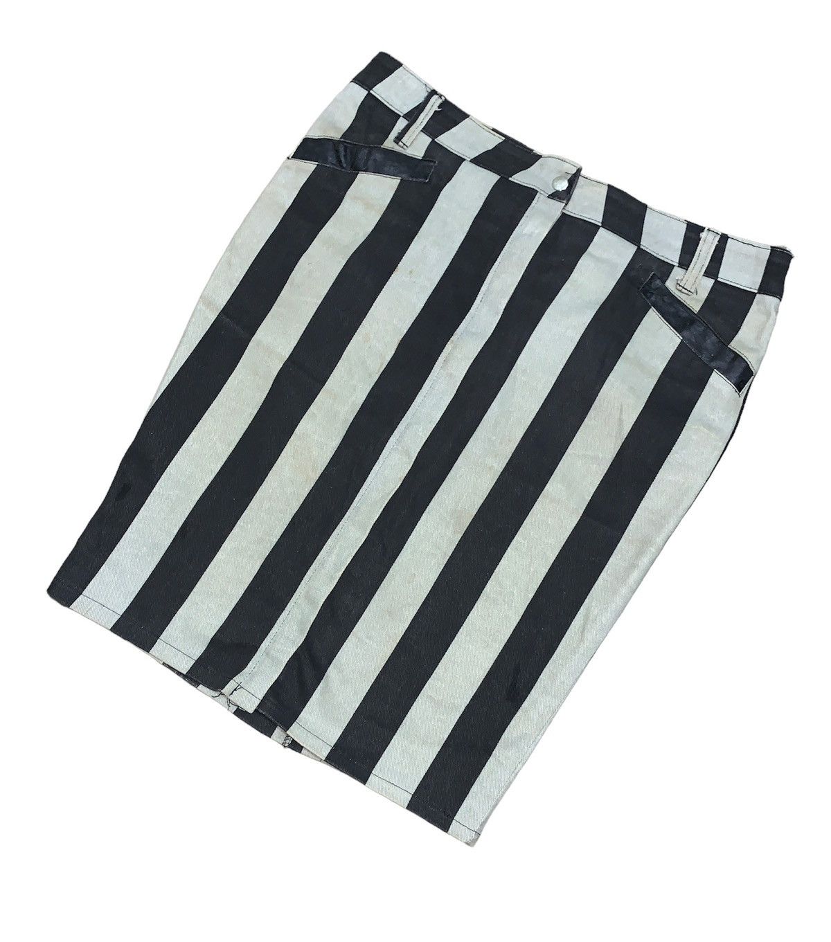 Fashion Victim Vintage LIP SERVICE Stripes Zipper Skirt. Size 34" / US 12 / IT 48 - 1 Thumbnail