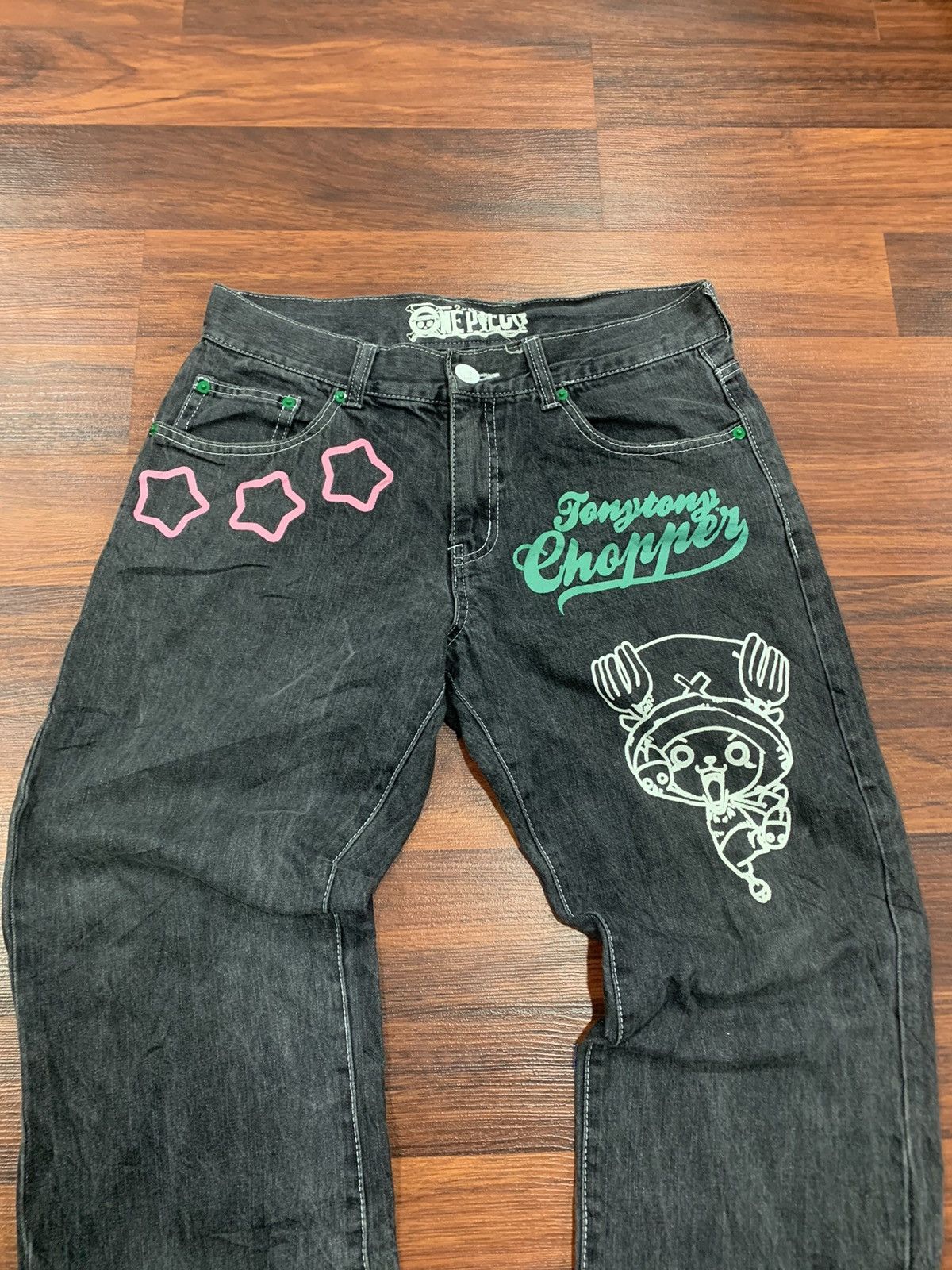 One Piece Character Hero One Piece Chooper Denim Pants Size US 33 - 6 Thumbnail