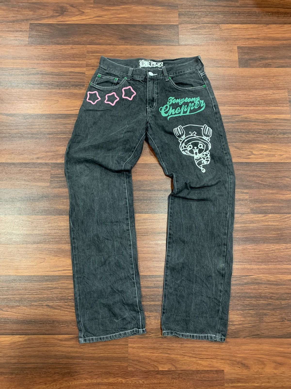One Piece Character Hero One Piece Chooper Denim Pants Size US 33 - 1 Thumbnail