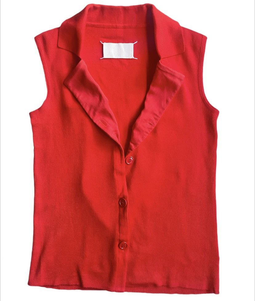 Maison Margiela SS07 Artisanal Wool Sleeveless Blazer Size L / US 10 / IT 46 - 3 Thumbnail