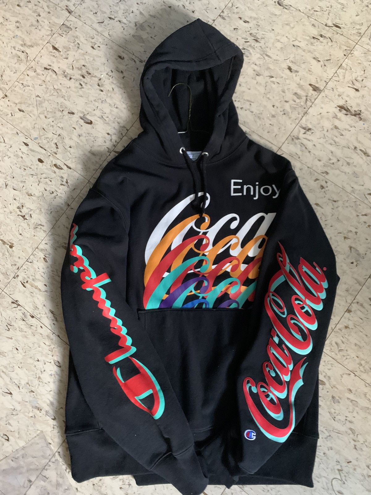 Champion x Coca-Cola Heavyweight Black (Multicolor) Hoodie.