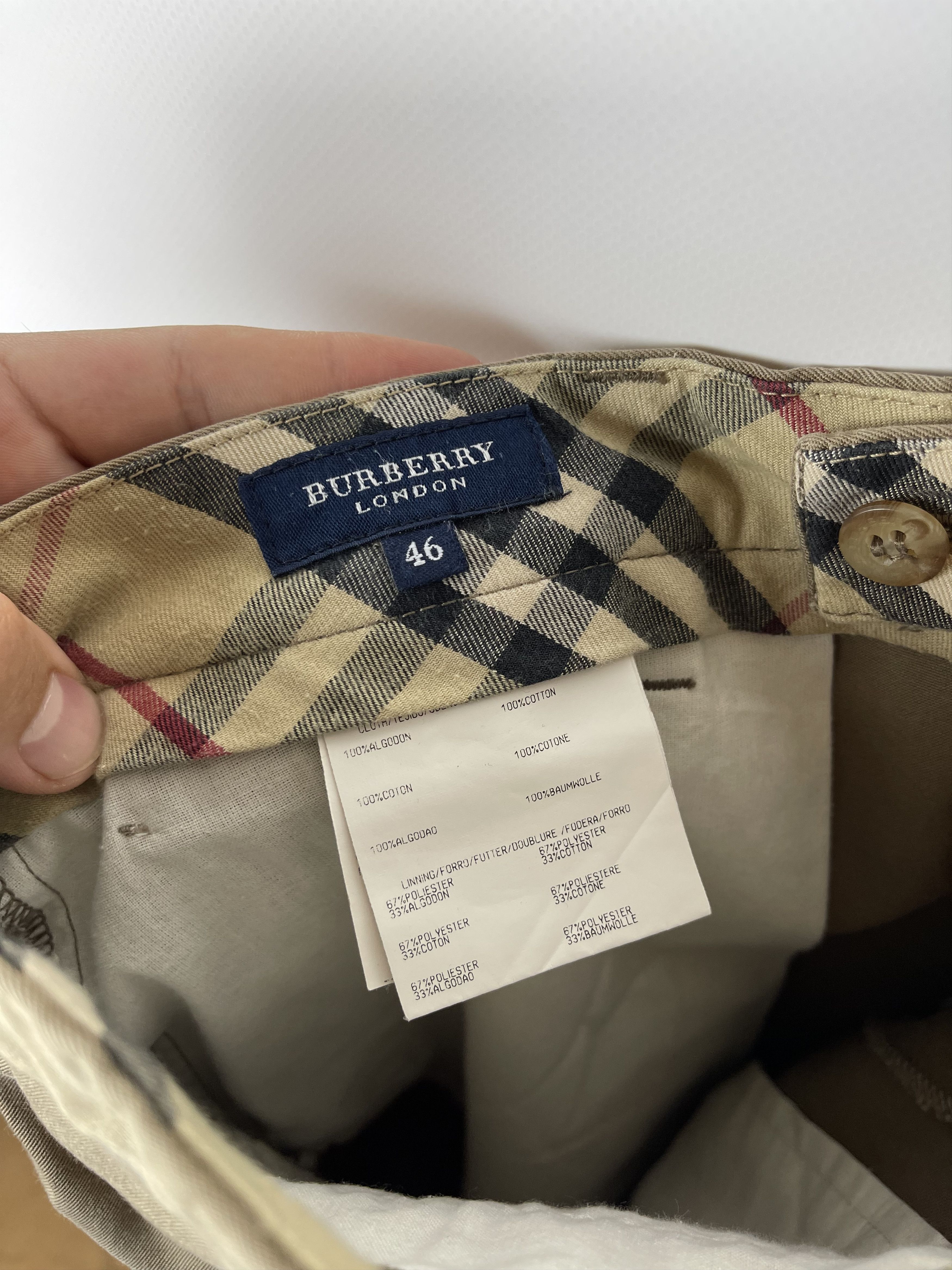Burberry Burberry London nova check beige khaki chino pants trousers Size US 34 / EU 50 - 12 Thumbnail