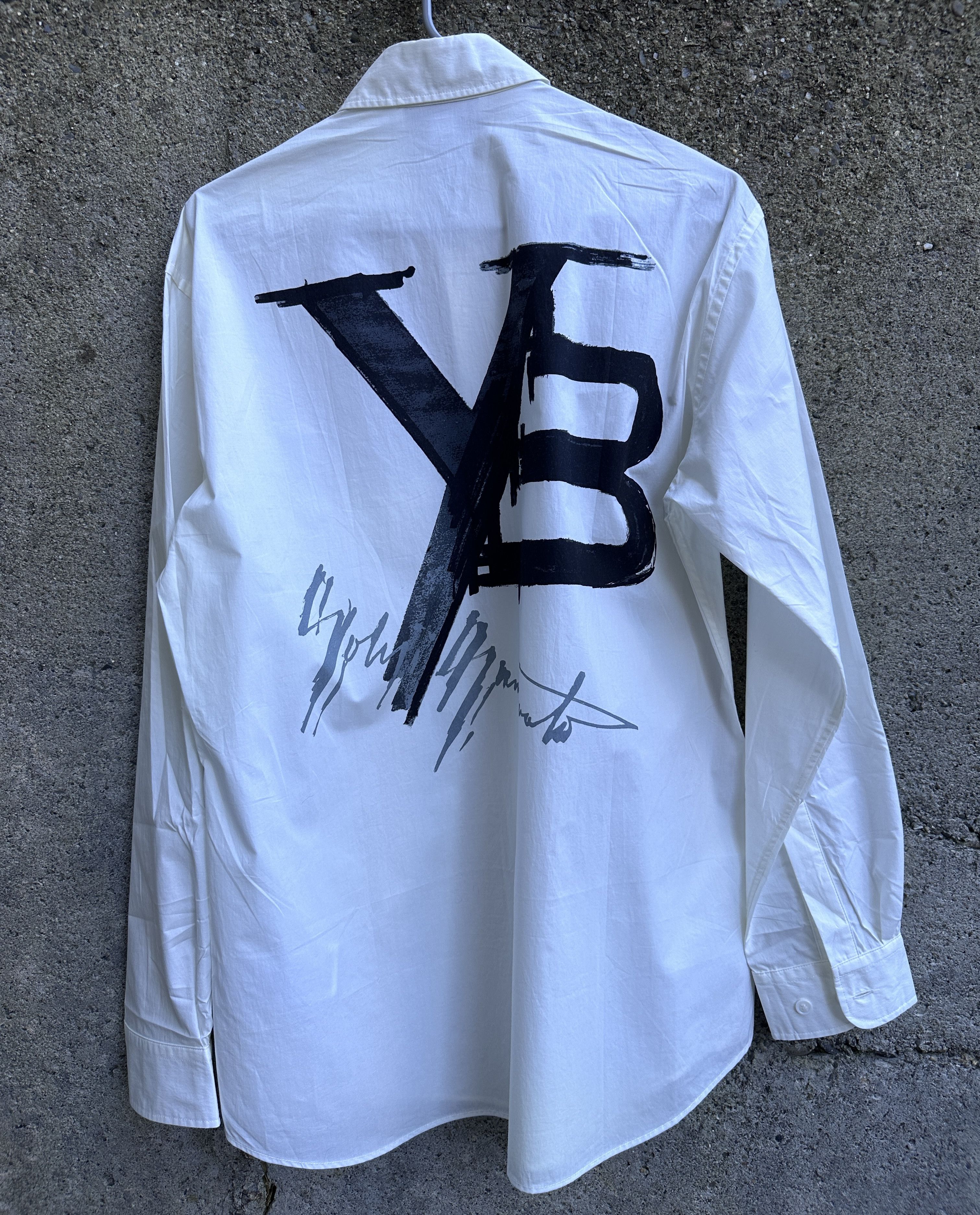 image of Adidas Y-3 Yohji Yamamoto Long Sleeve Shirt in Ivory White, Men's (Size XS)