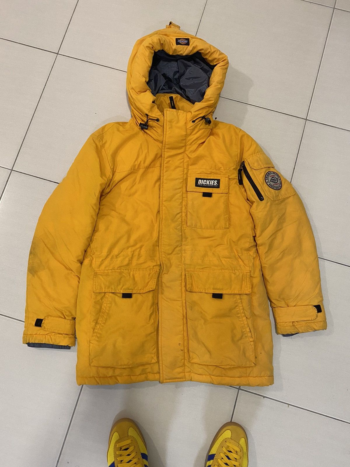 Vintage Dickies Yellow Puffer Jacket