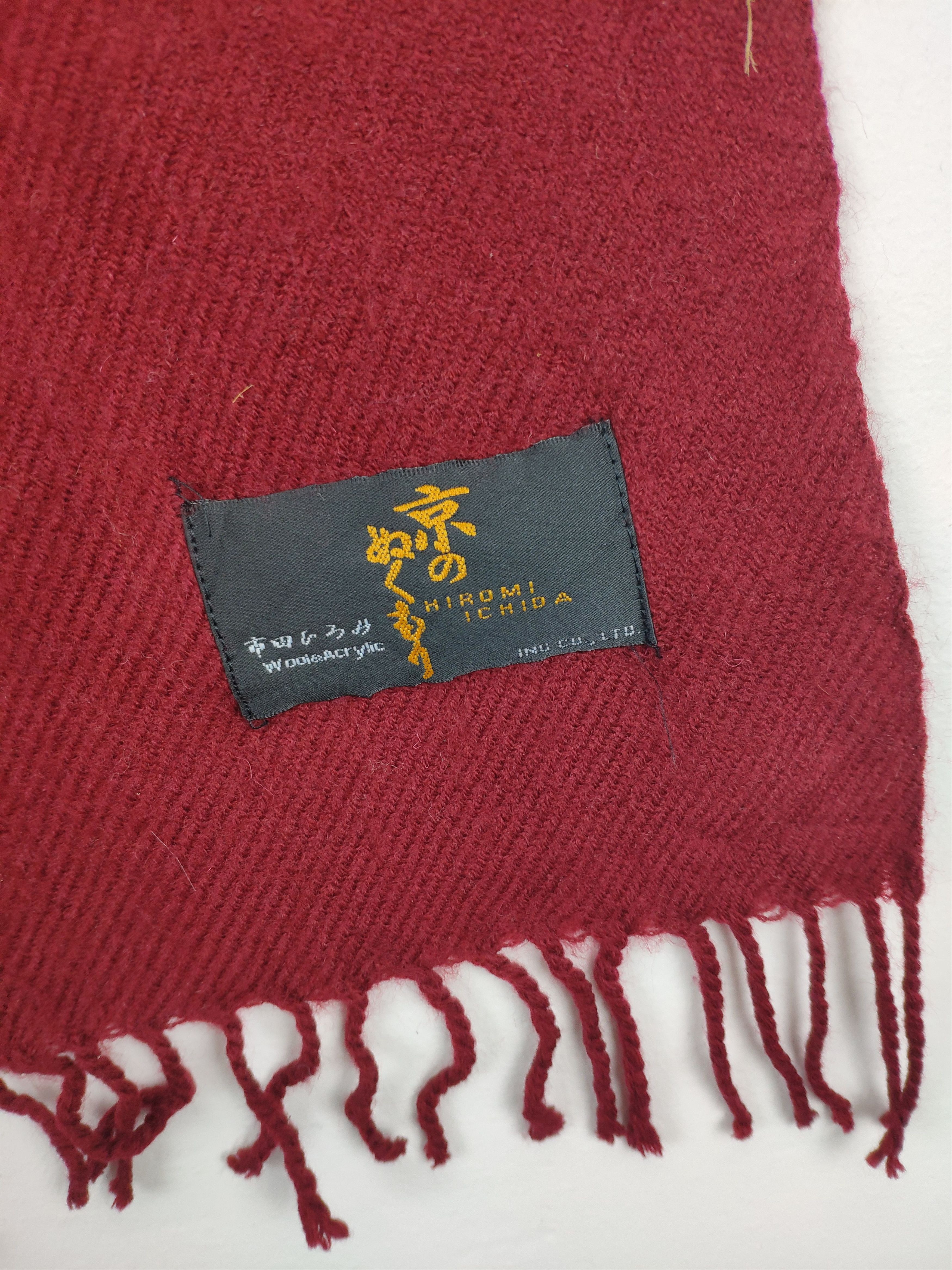 Japanese Brand Steal 💥 Japanese Brand Hiromi Ichida Wool Scarf Muffler Size ONE SIZE - 4 Thumbnail