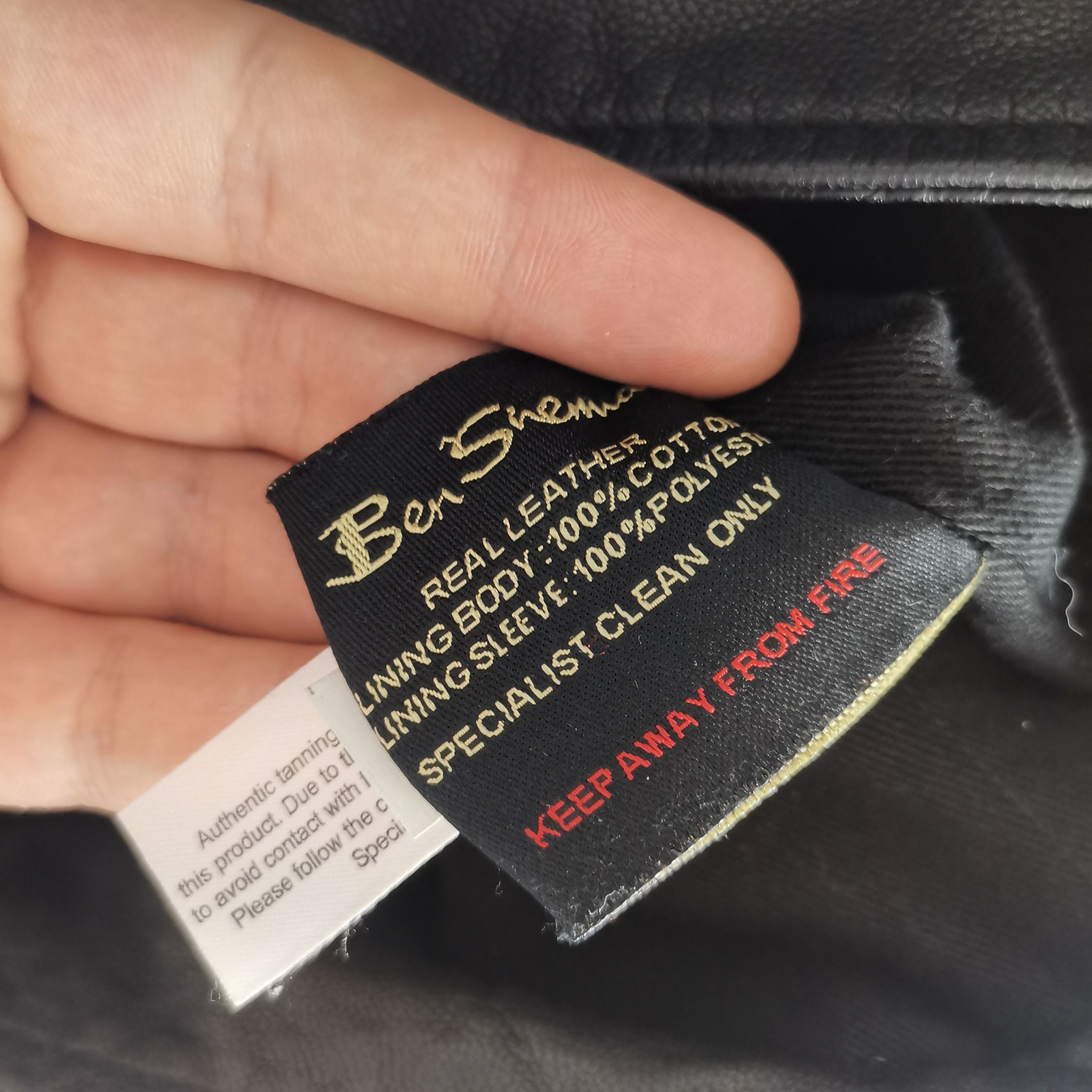 Ben Sherman The Original Ben Sherman leather jacket big logo Size US XL / EU 56 / 4 - 8 Thumbnail