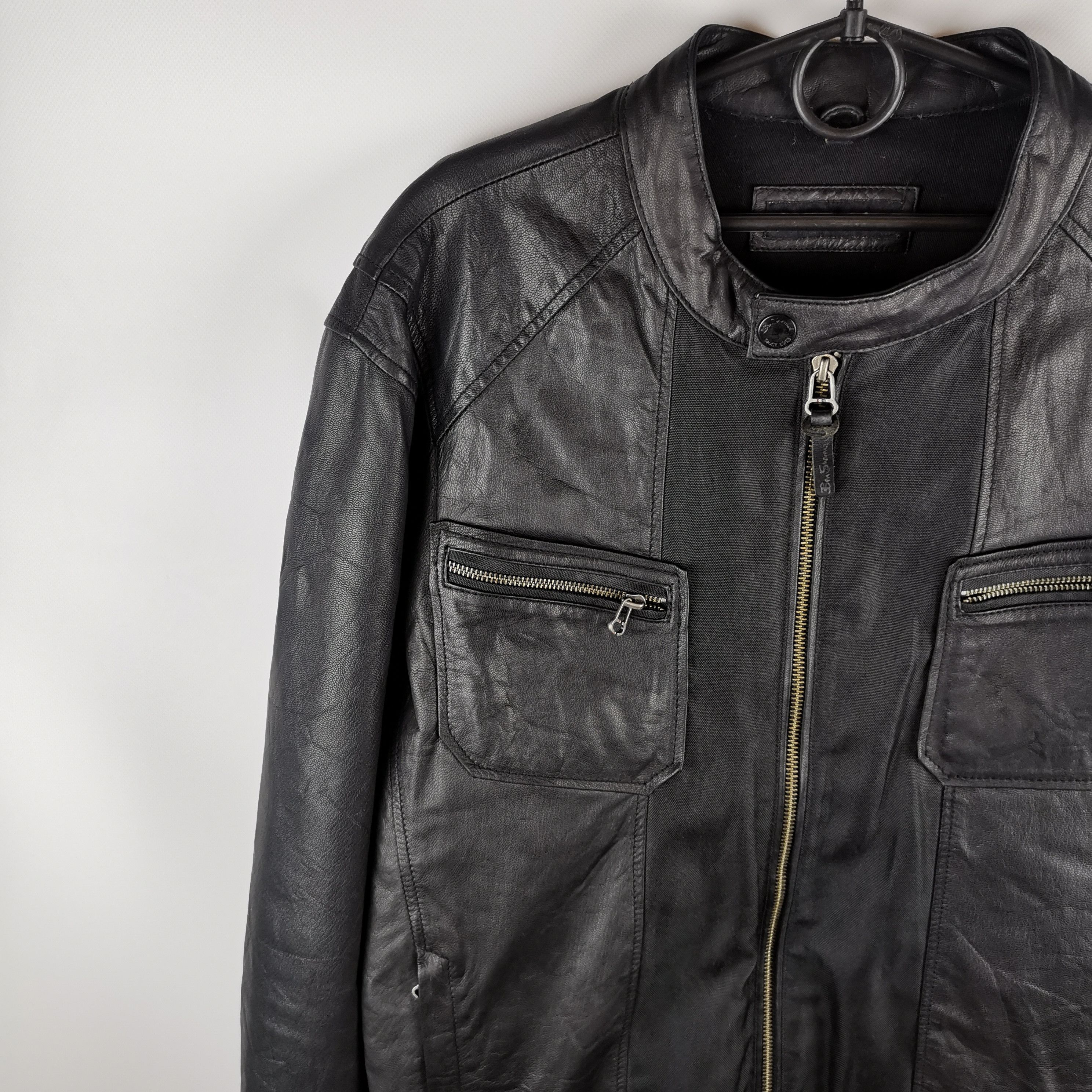Ben Sherman The Original Ben Sherman leather jacket big logo Size US XL / EU 56 / 4 - 3 Thumbnail