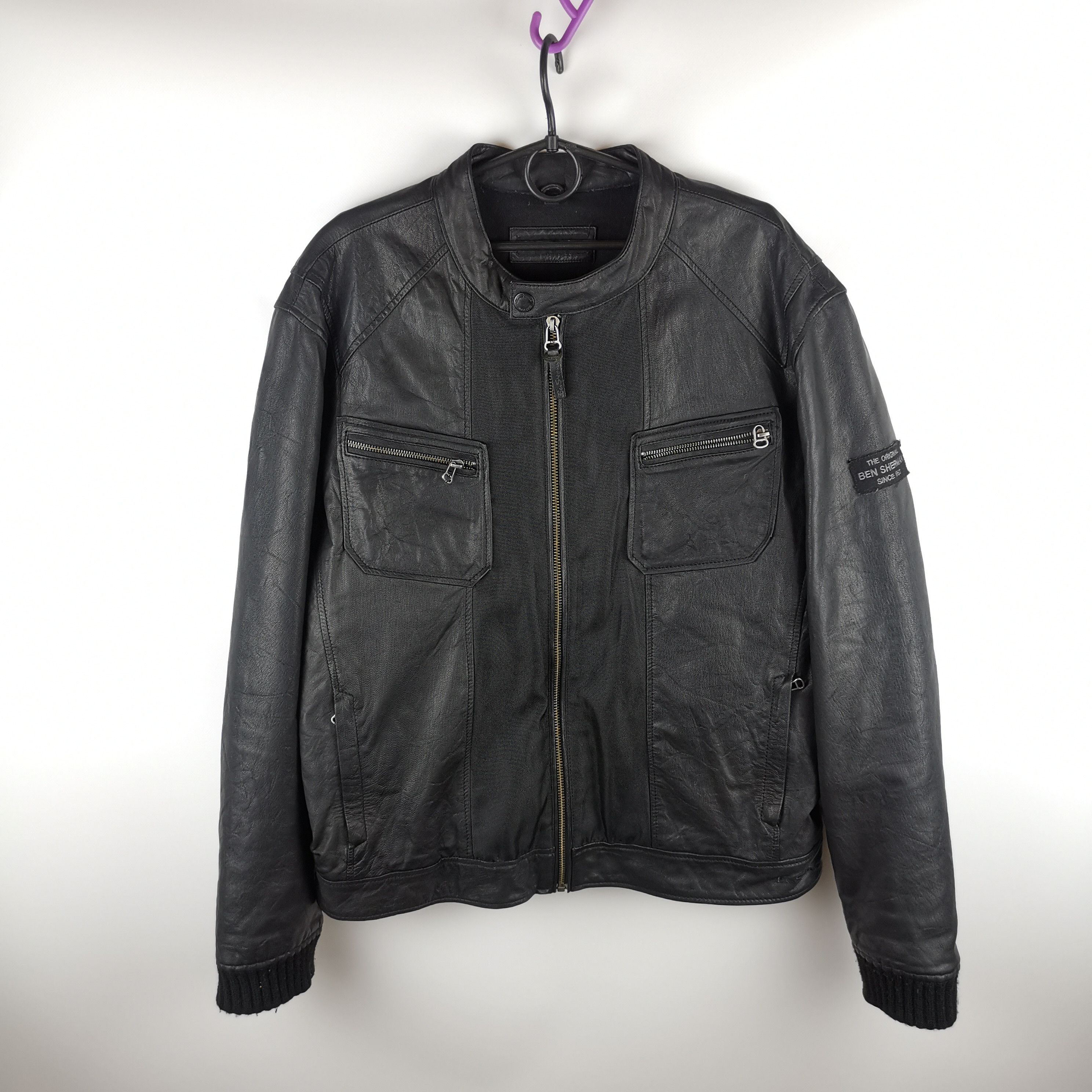 Ben Sherman The Original Ben Sherman leather jacket big logo Size US XL / EU 56 / 4 - 1 Thumbnail