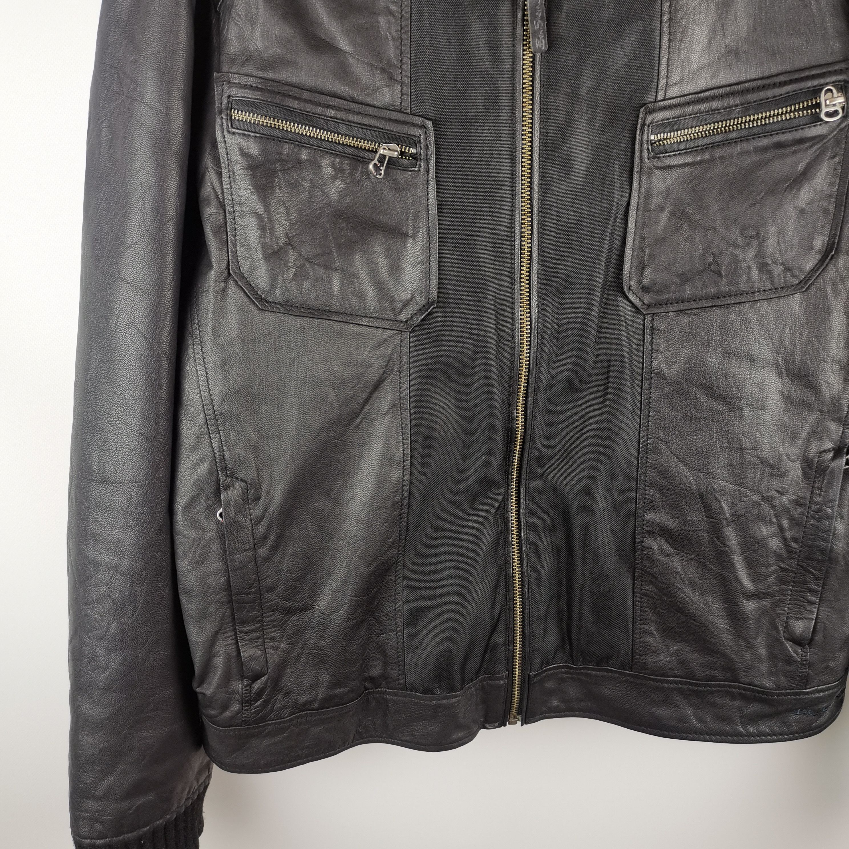 Ben Sherman The Original Ben Sherman leather jacket big logo Size US XL / EU 56 / 4 - 5 Thumbnail