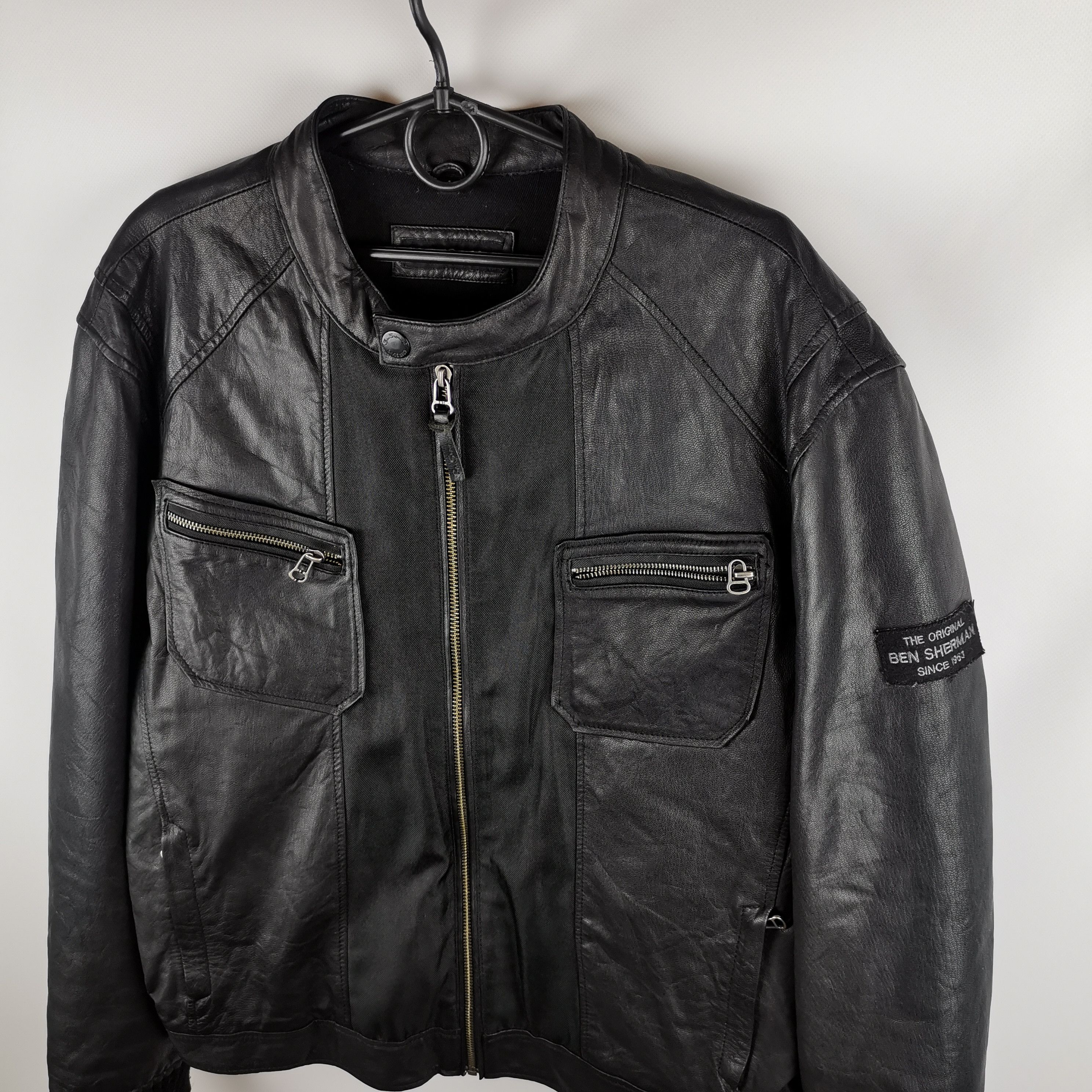 The Original Ben Sherman leather jacket big logo