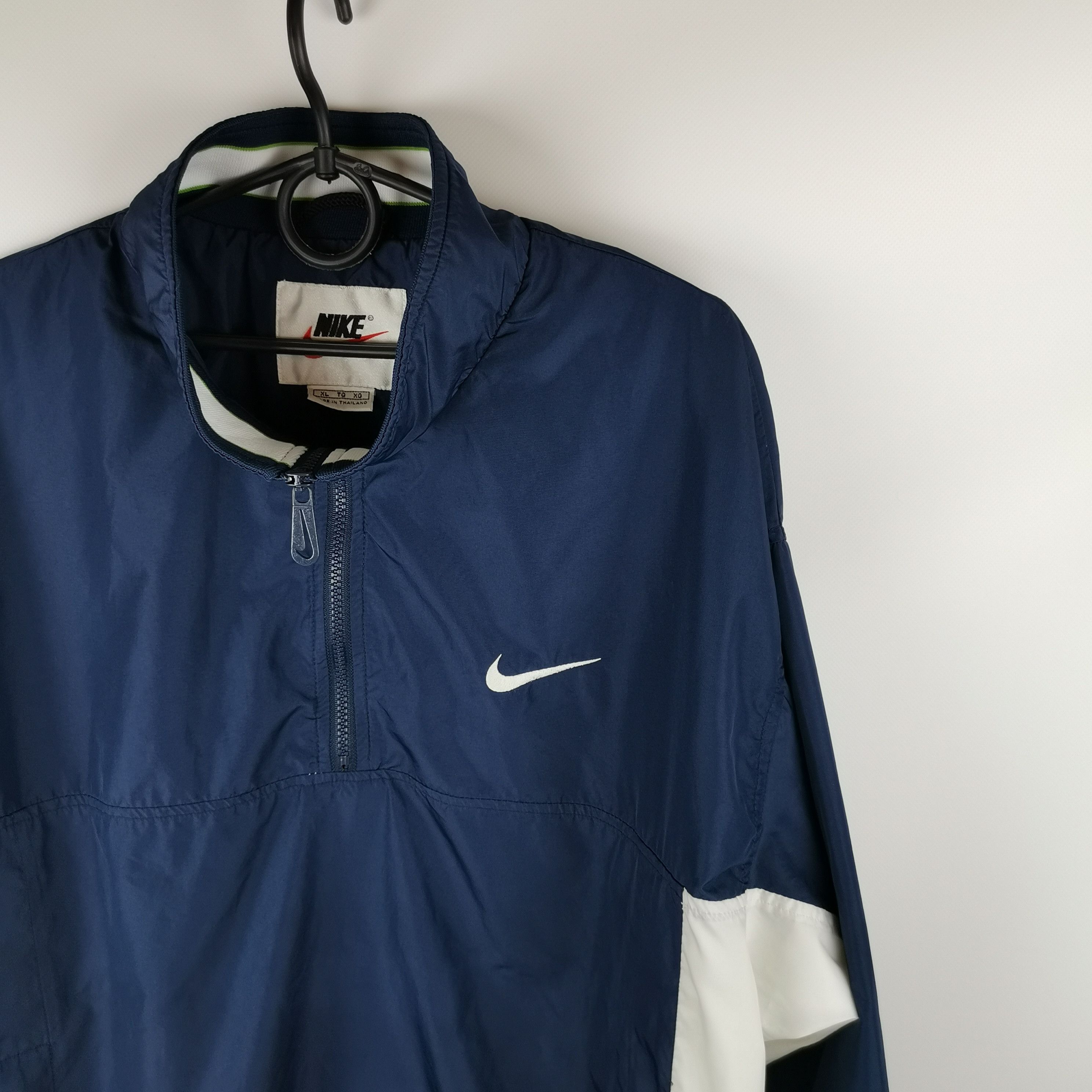Nike Nike vintage 90s blue white anorak jacket Size US XL / EU 56 / 4 - 3 Thumbnail