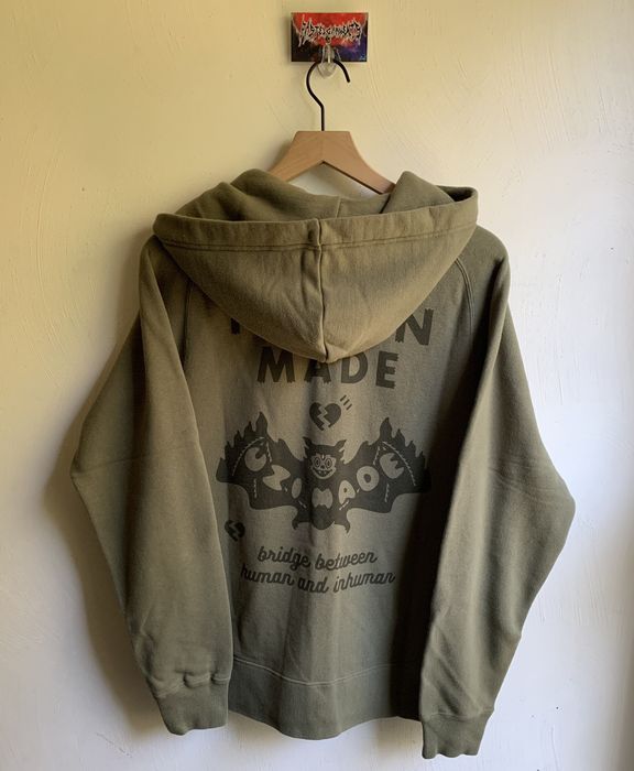 Human Made Human Made x Lil Uzi Vert Zip Hoodie Olive | Grailed