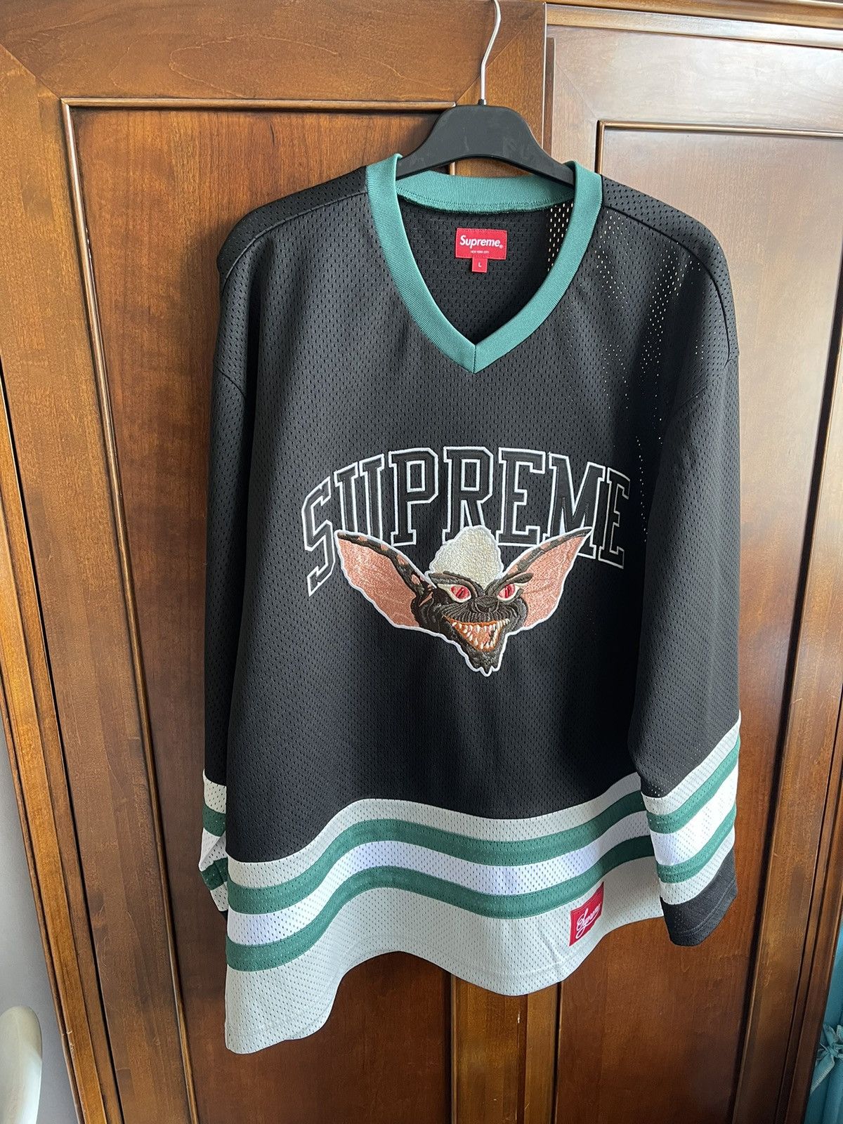 Supreme Supreme Gremlins hockey jersey (black) (L) | Grailed