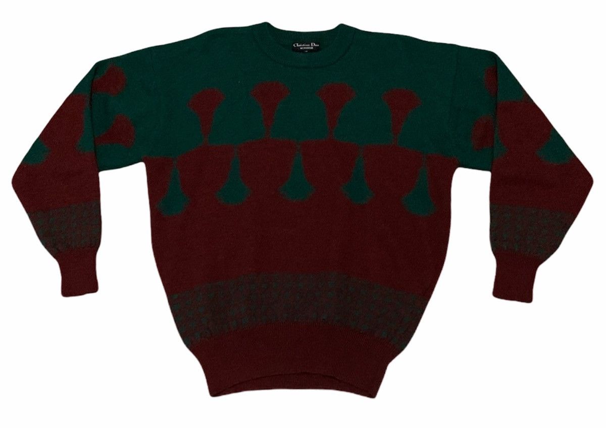 Christian Dior Monsieur Very Rare Vintage Brand Christan Dior Wool Knitwear 1990s Size US M / EU 48-50 / 2 - 1 Thumbnail