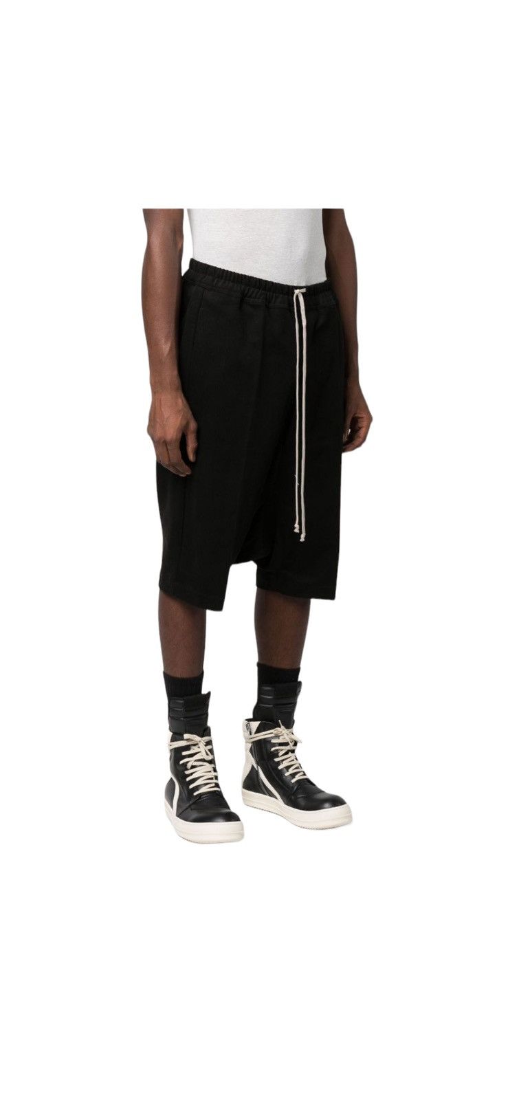 Rick Owens Pod Cotton Track Shorts