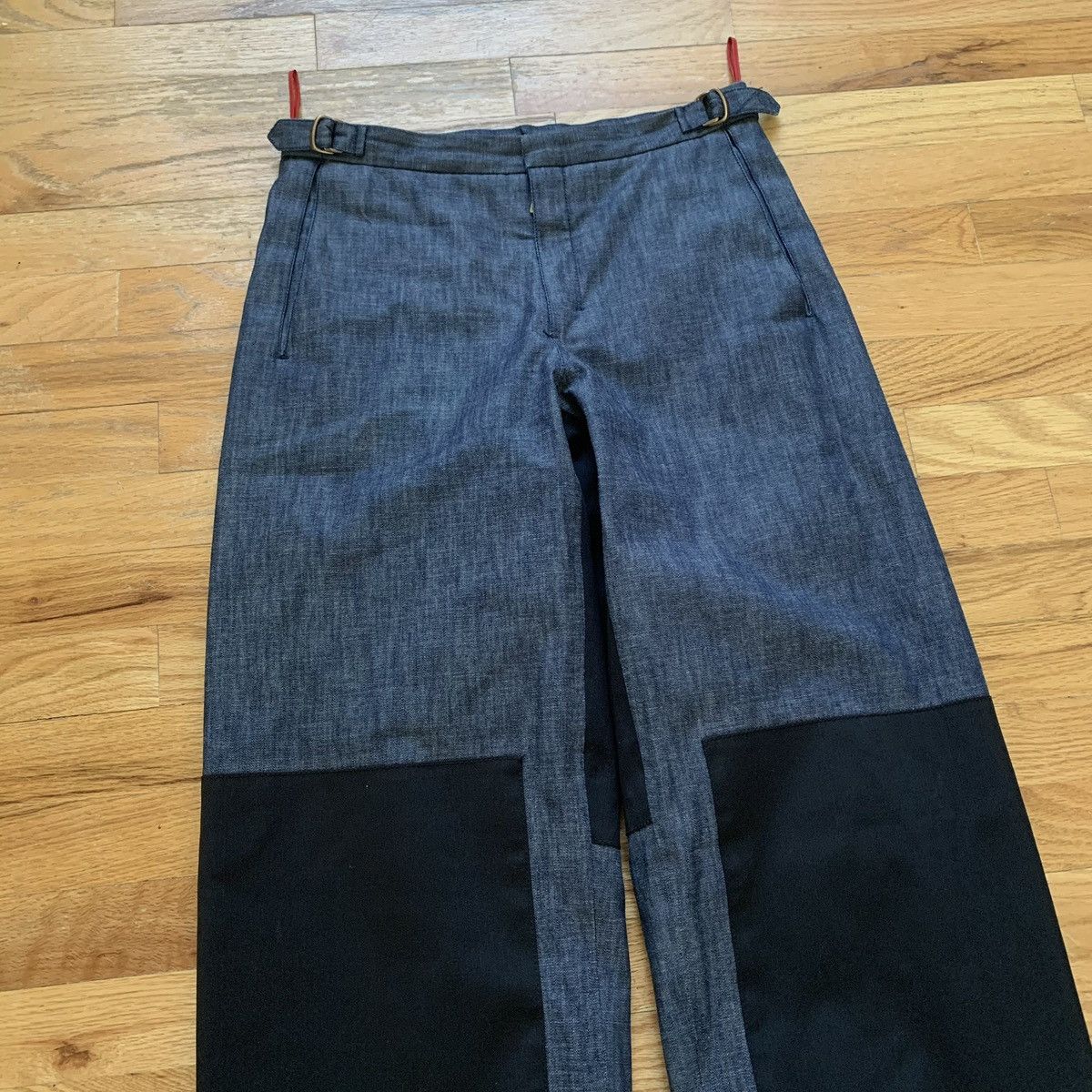 Prada Early 2000s Denim Fleece-Lined Shell Pants Size US 30 / EU 46 - 2 Thumbnail
