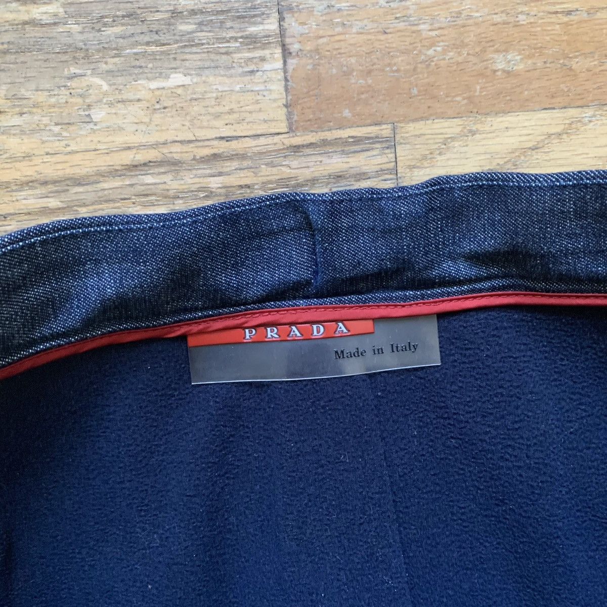 Prada Early 2000s Denim Fleece-Lined Shell Pants Size US 30 / EU 46 - 6 Thumbnail
