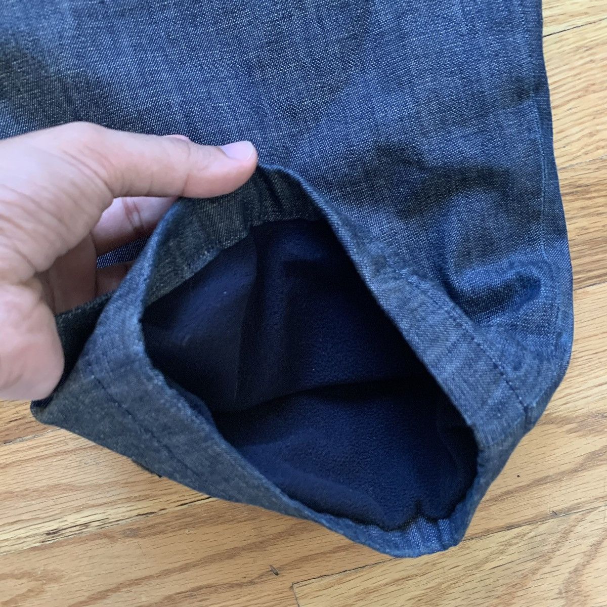 Prada Early 2000s Denim Fleece-Lined Shell Pants Size US 30 / EU 46 - 5 Thumbnail