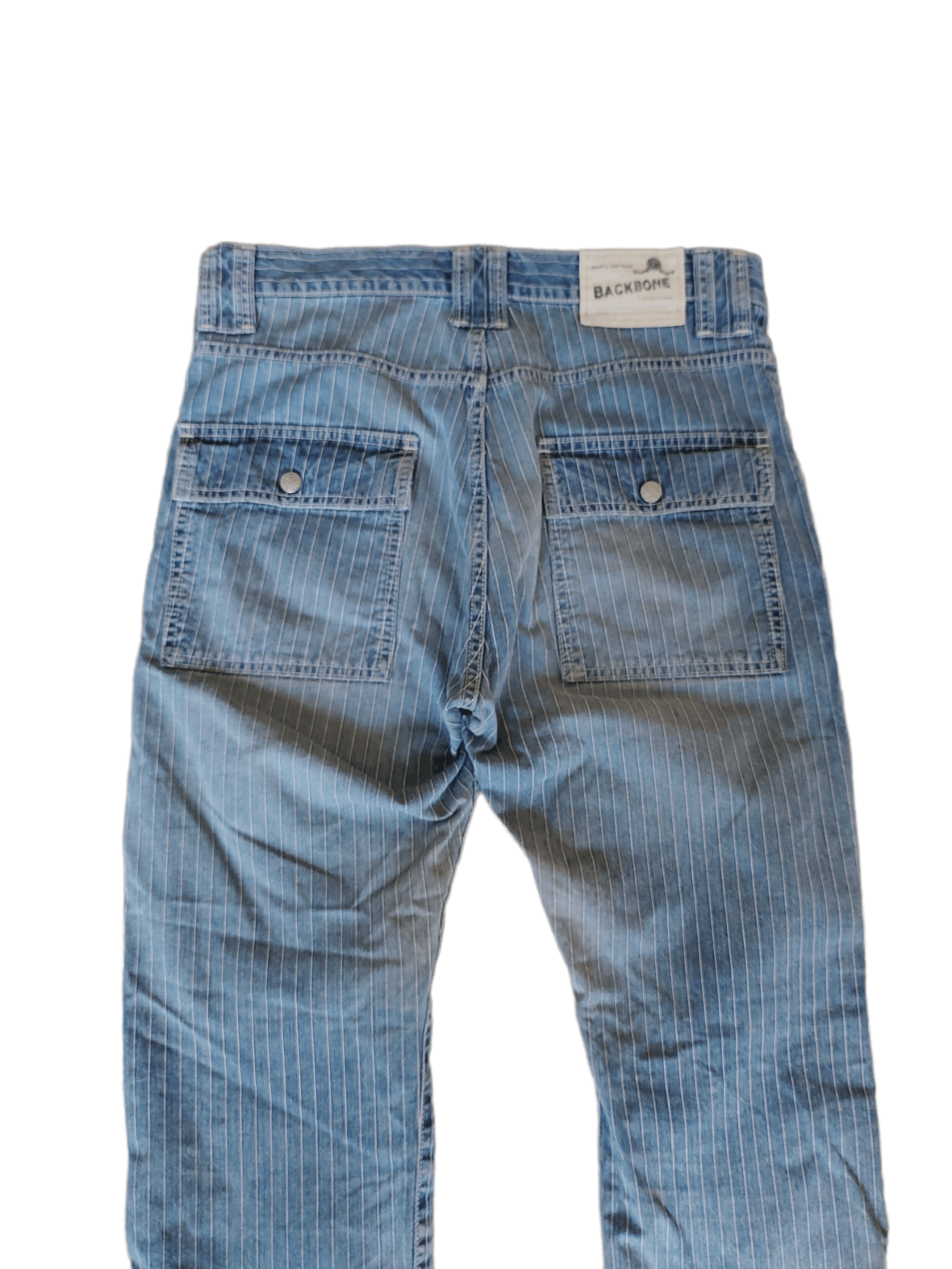 Backbone Vintage Backbone Japan Wabash Distressed Denim Pants Size US 32 / EU 48 - 7 Thumbnail
