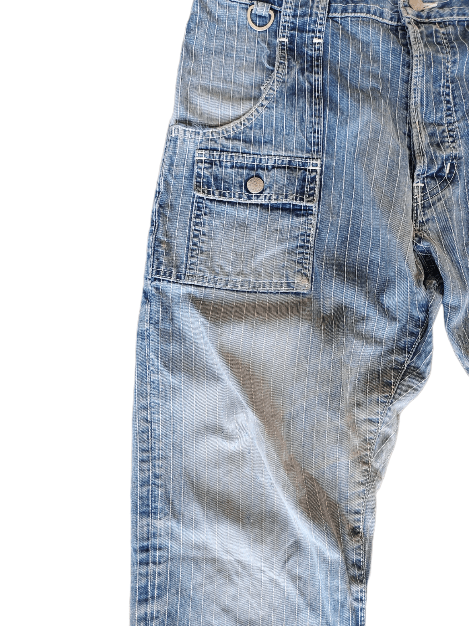 Backbone Vintage Backbone Japan Wabash Distressed Denim Pants Size US 32 / EU 48 - 4 Thumbnail