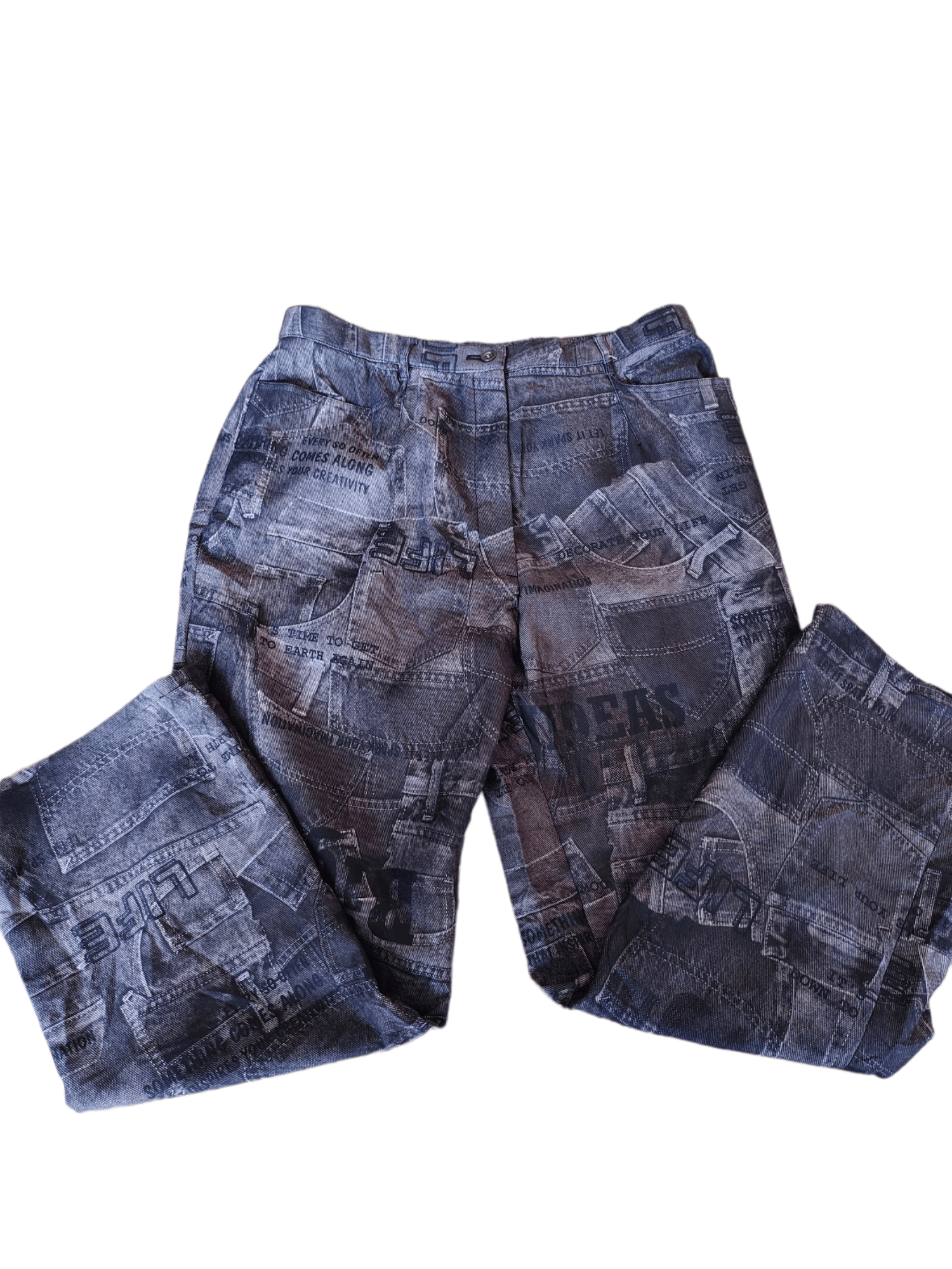 Hysteric Glamour 🇯🇵 Vintage SOUBI COLLECTION Fullprint Baggy Pants Size US 32 / EU 48 - 3 Thumbnail
