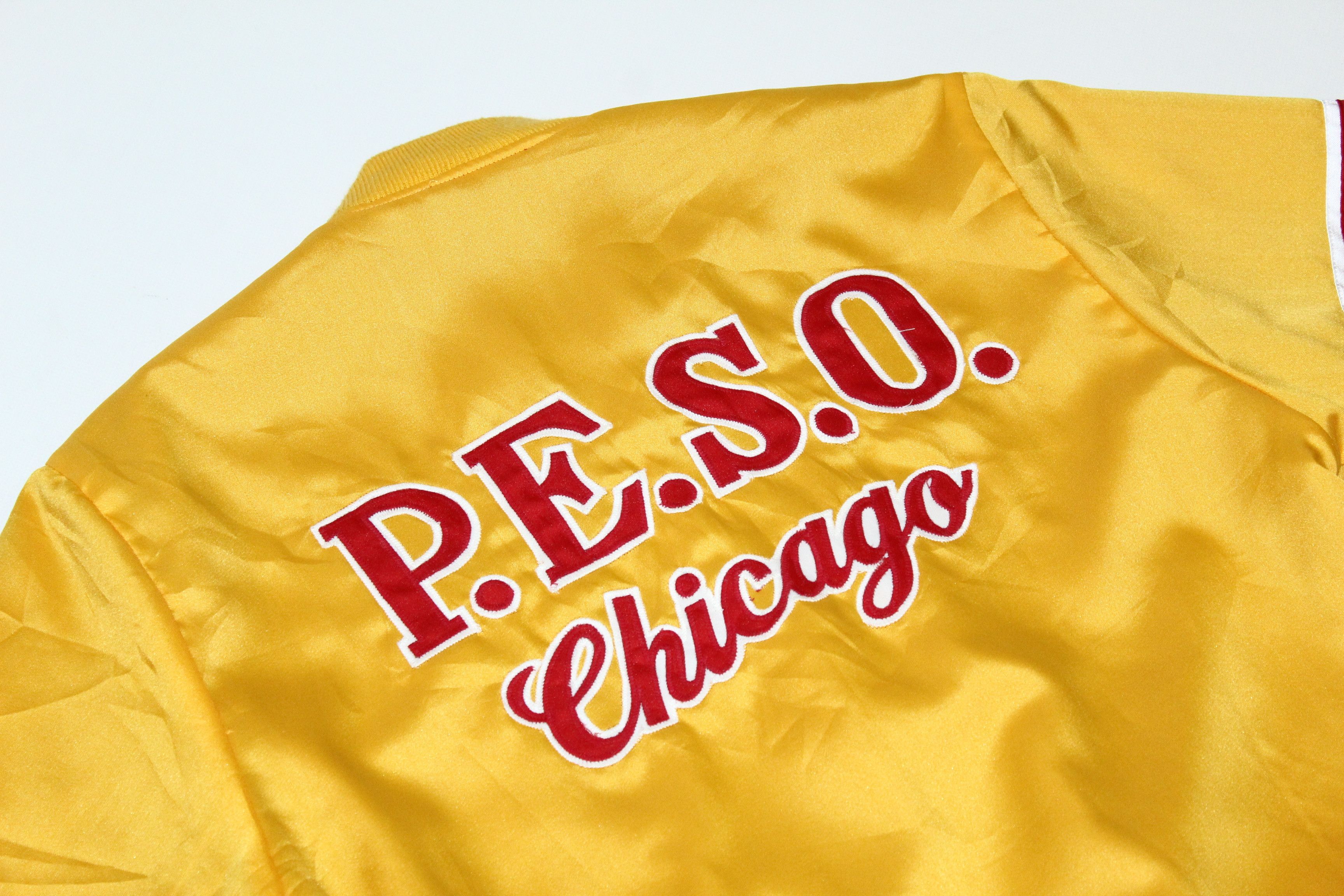 Peso 🔥RARE VTG🔥 PESO Chicago Reversible Varsity Bomber Jacket Size US L / EU 52-54 / 3 - 8 Thumbnail