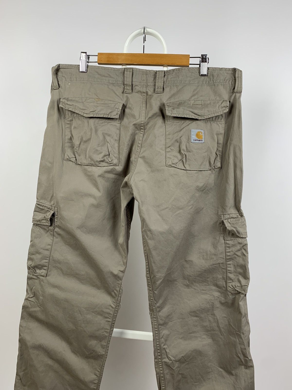 Carhartt 90s Vintage Carhartt Beige Thrift Cargo Pants Travis Style Size US 33 - 9 Thumbnail