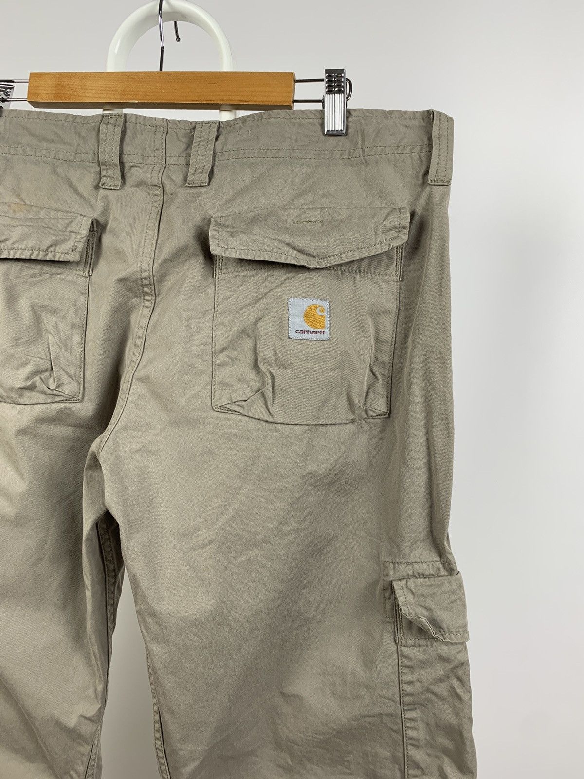 Carhartt 90s Vintage Carhartt Beige Thrift Cargo Pants Travis Style Size US 33 - 12 Thumbnail