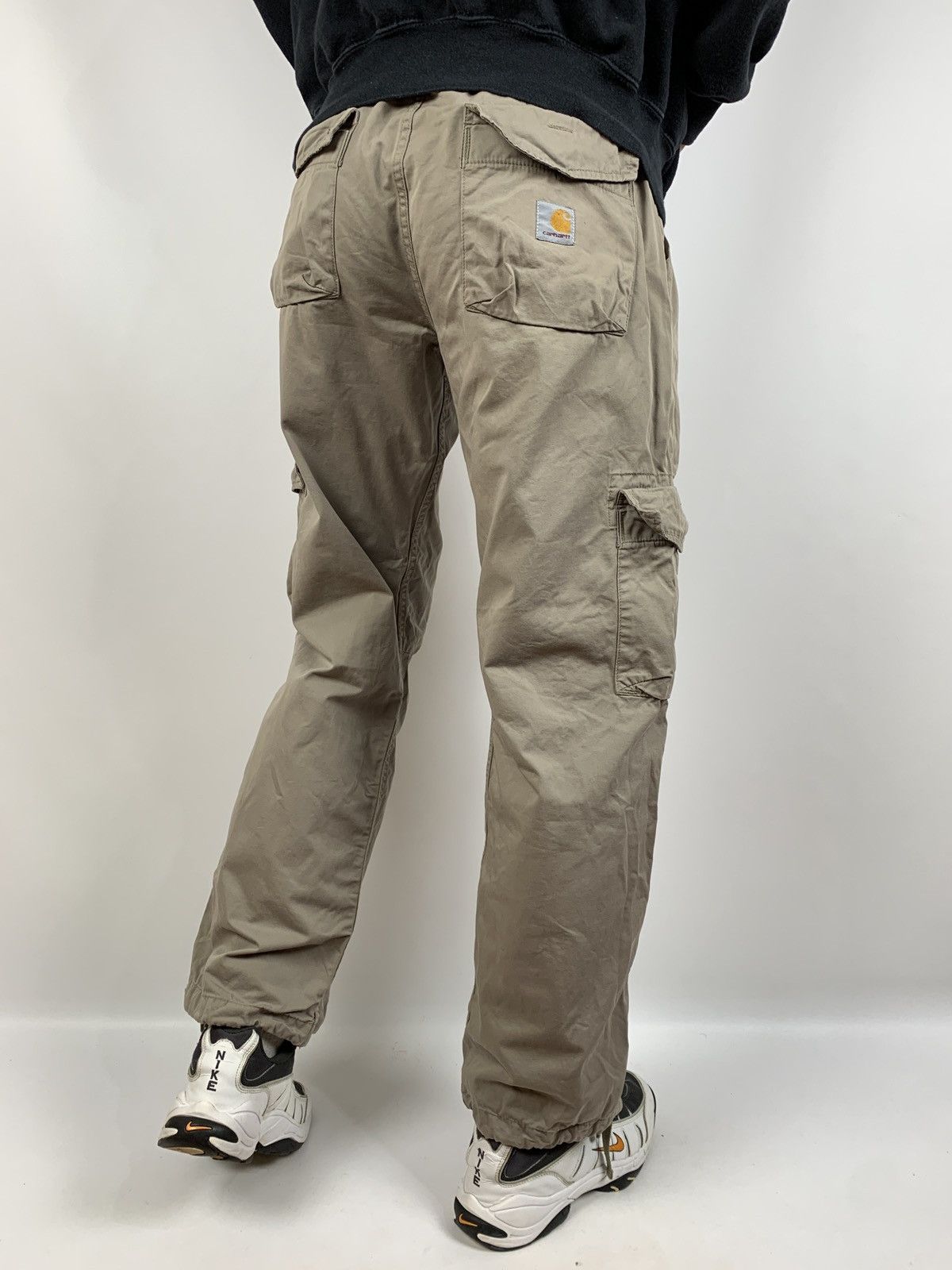 Carhartt 90s Vintage Carhartt Beige Thrift Cargo Pants Travis Style Size US 33 - 1 Thumbnail