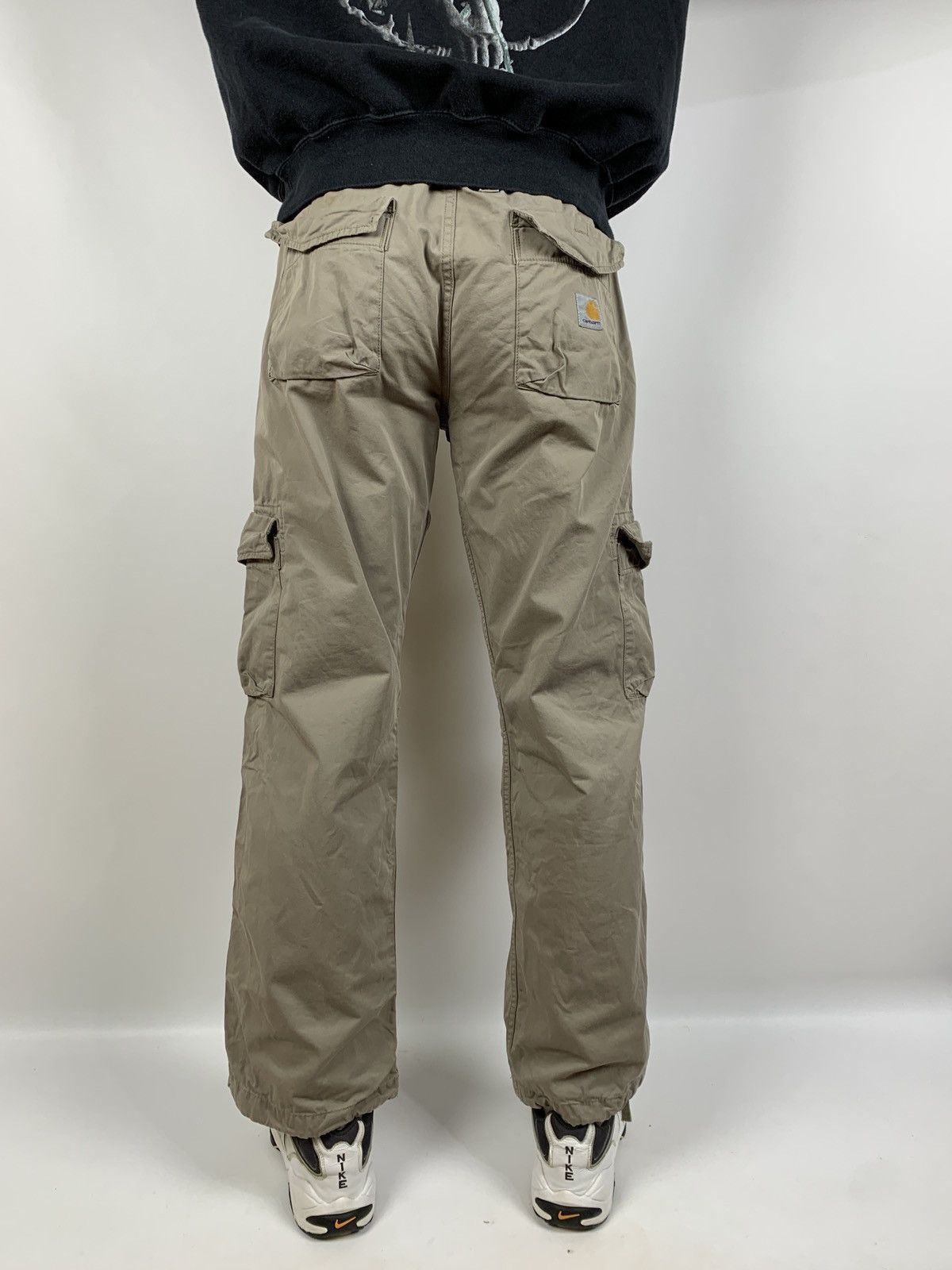 Carhartt 90s Vintage Carhartt Beige Thrift Cargo Pants Travis Style Size US 33 - 3 Thumbnail