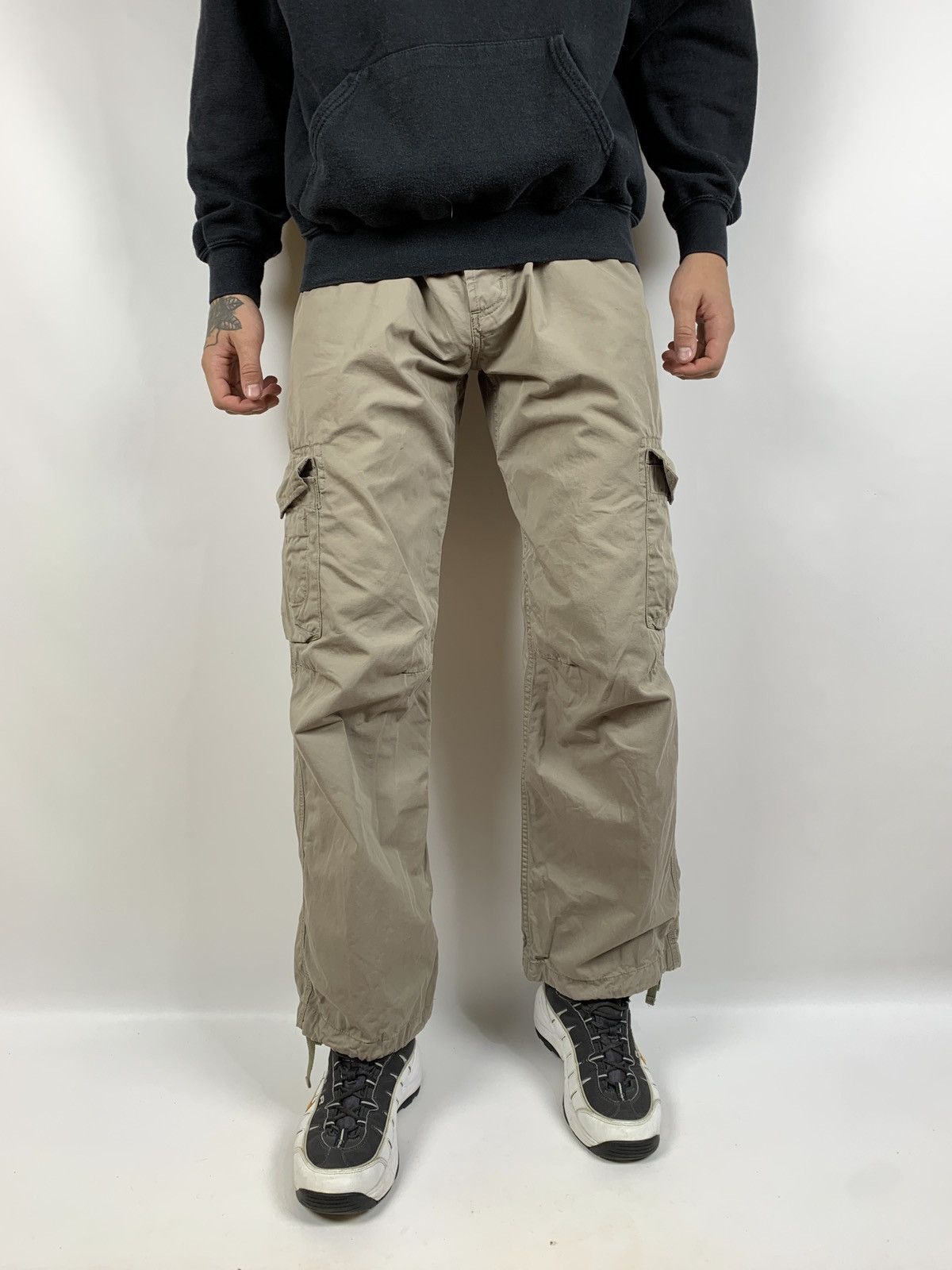 Carhartt 90s Vintage Carhartt Beige Thrift Cargo Pants Travis Style Size US 33 - 4 Thumbnail