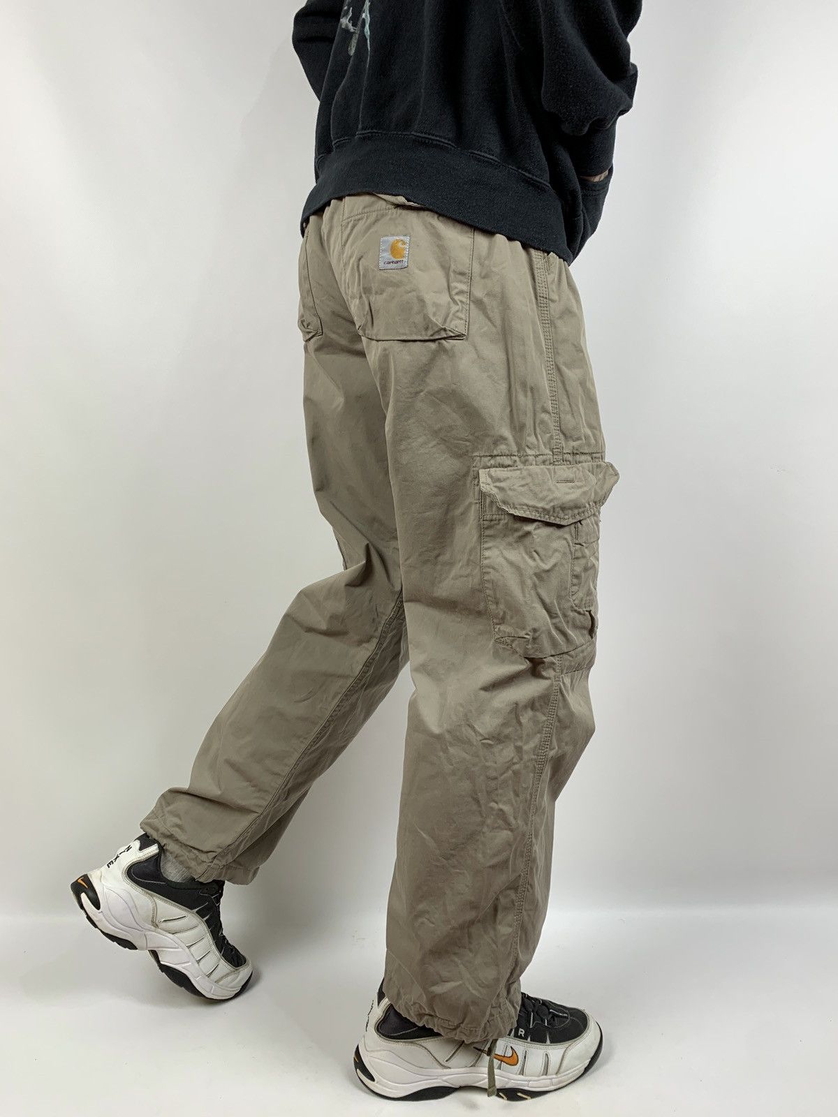Carhartt 90s Vintage Carhartt Beige Thrift Cargo Pants Travis Style Size US 33 - 2 Thumbnail