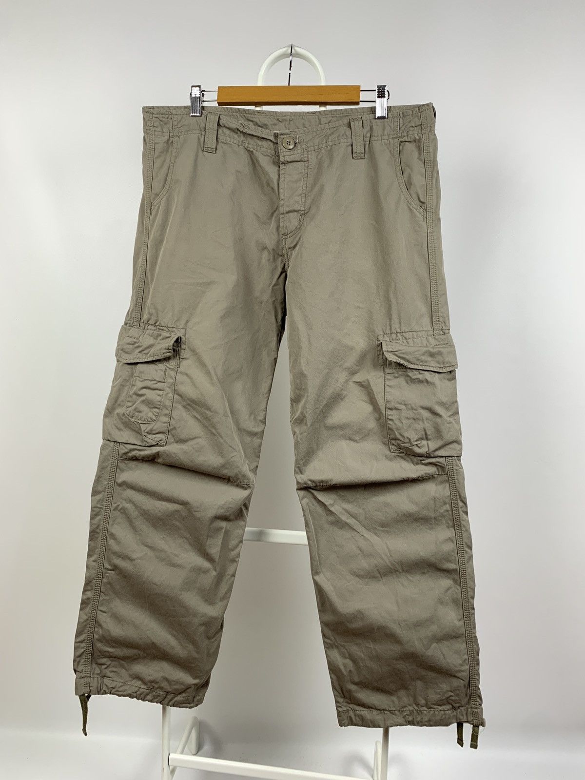 Carhartt 90s Vintage Carhartt Beige Thrift Cargo Pants Travis Style Size US 33 - 7 Thumbnail