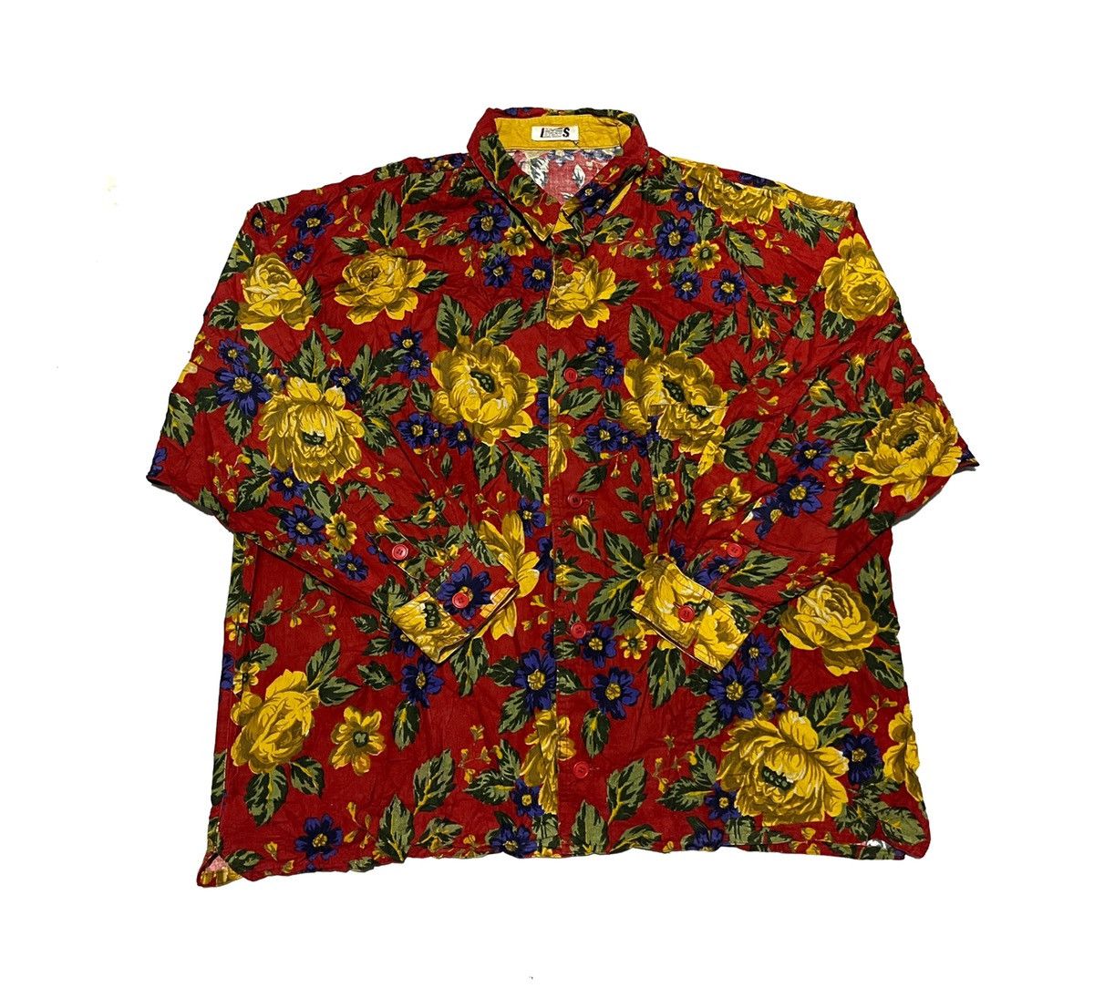 Issey Miyake Vintage Issey Sport Issey Miyake Floral Boxy Button Up Size US L / EU 52-54 / 3 - 3 Thumbnail