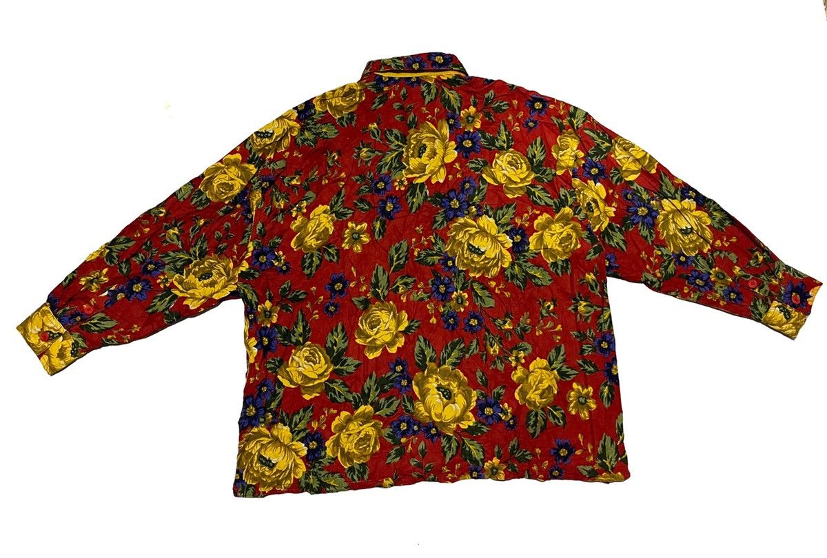 Issey Miyake Vintage Issey Sport Issey Miyake Floral Boxy Button Up Size US L / EU 52-54 / 3 - 2 Thumbnail