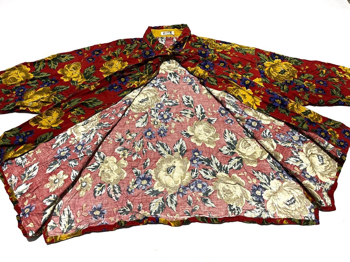 Issey Miyake Vintage Issey Sport Issey Miyake Floral Boxy Button Up Size US L / EU 52-54 / 3 - 4 Thumbnail
