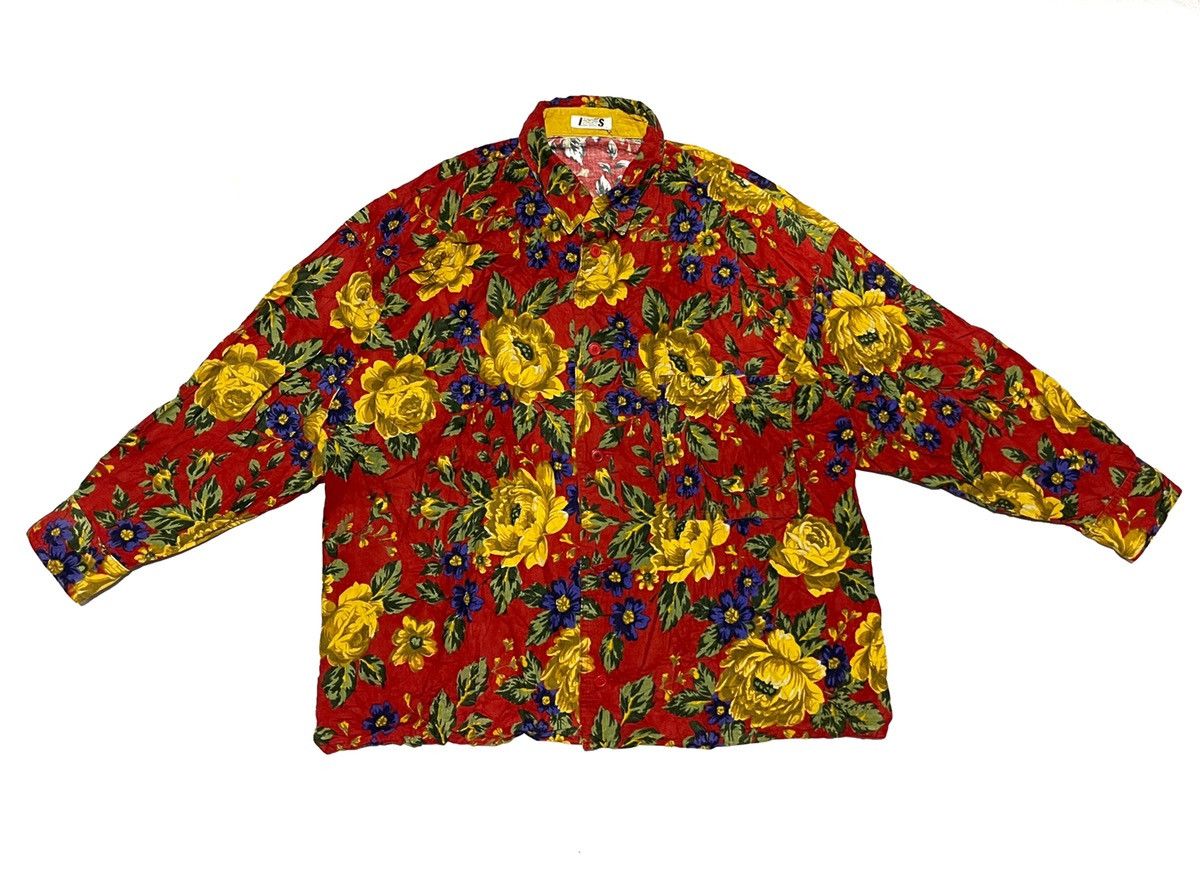 Issey Miyake Vintage Issey Sport Issey Miyake Floral Boxy Button Up Size US L / EU 52-54 / 3 - 1 Thumbnail