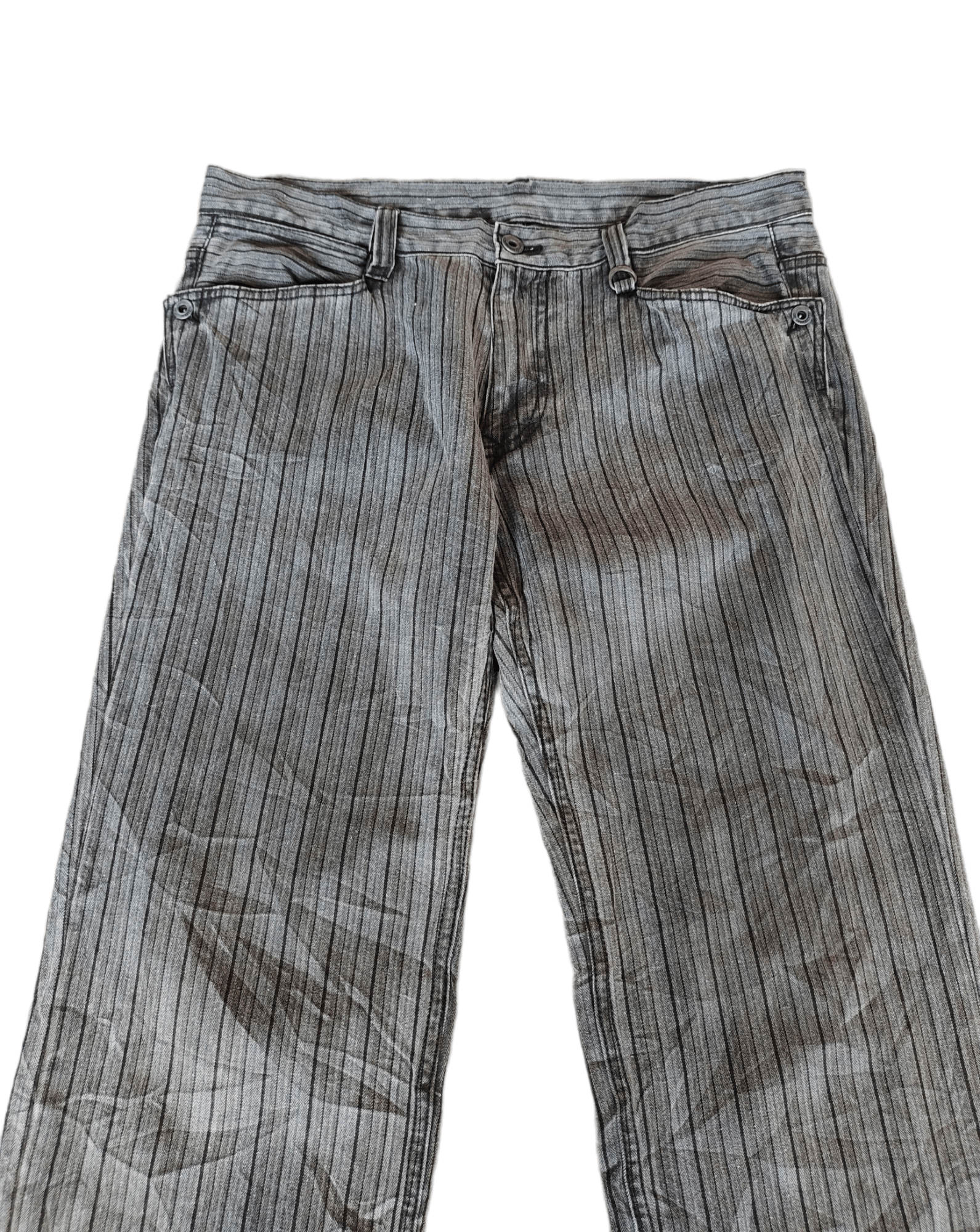 Matsuda Nicole Club For Men Striped Denim Pants Size US 33 - 2 Thumbnail