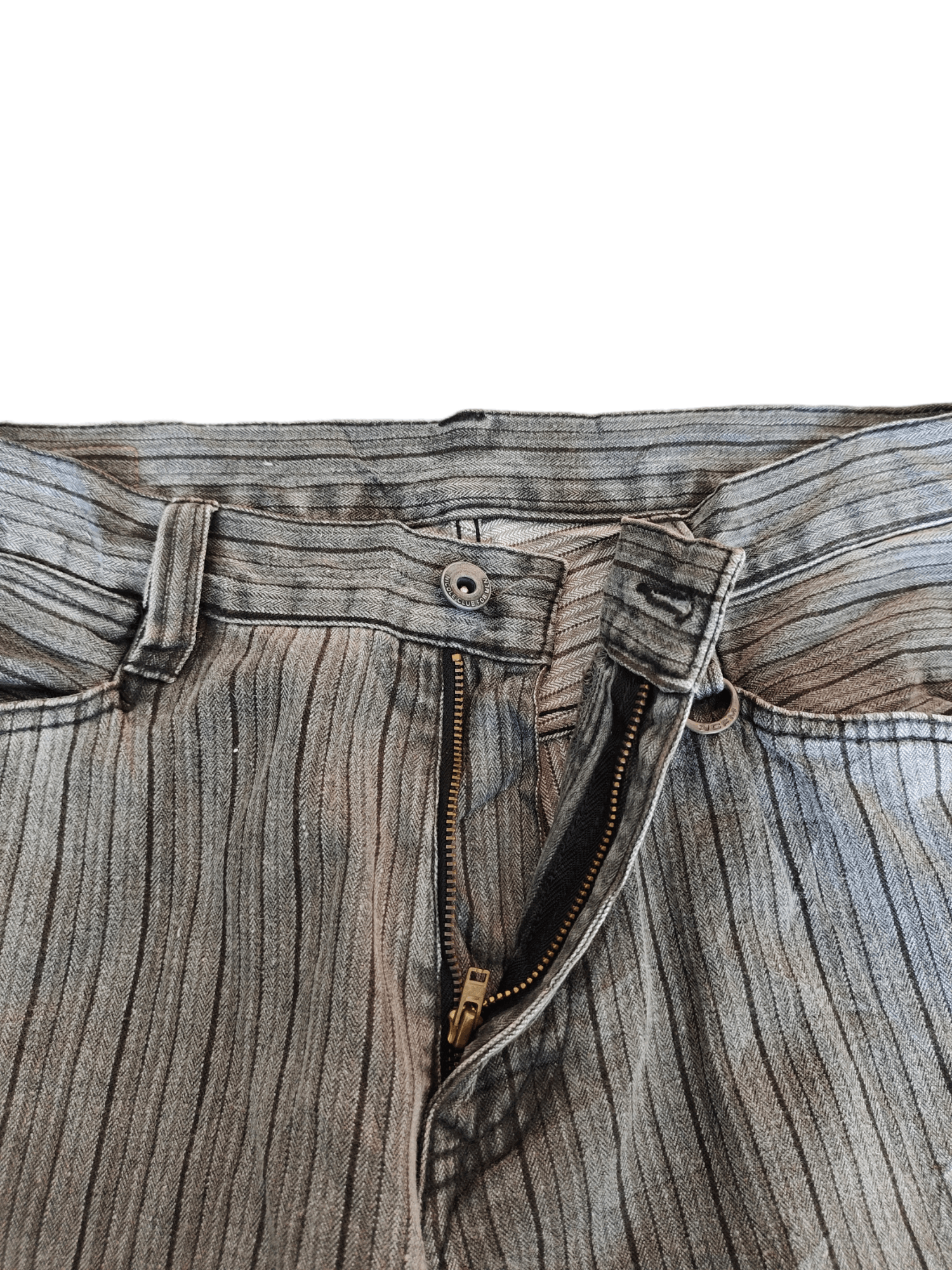 Matsuda Nicole Club For Men Striped Denim Pants Size US 33 - 6 Thumbnail