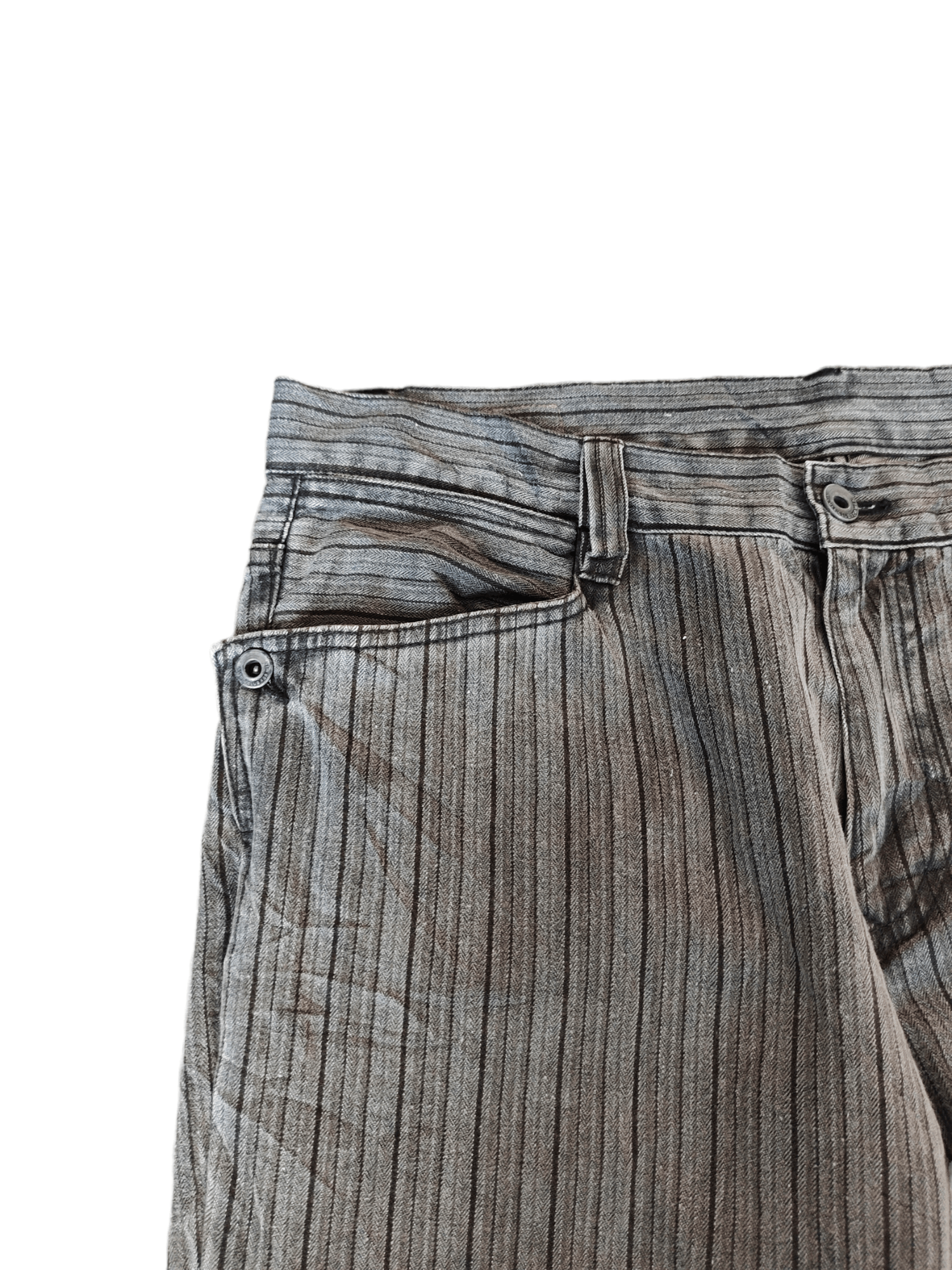 Matsuda Nicole Club For Men Striped Denim Pants Size US 33 - 12 Thumbnail