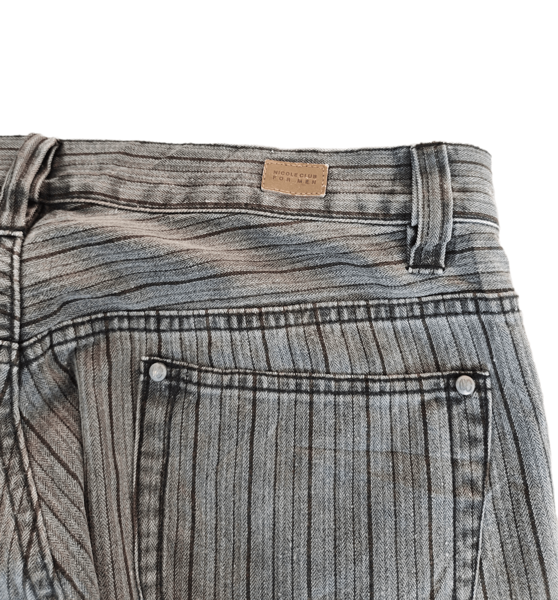 Matsuda Nicole Club For Men Striped Denim Pants Size US 33 - 11 Thumbnail