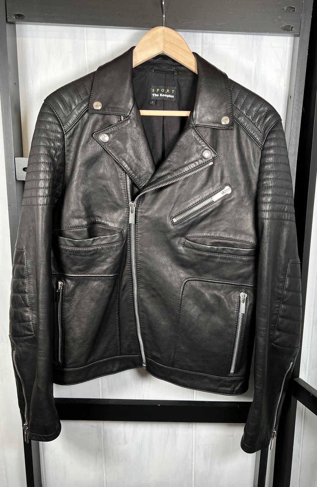 The Kooples Heavy Moto Jacket, New & Unique! Size US L / EU 52-54 / 3 - 6 Thumbnail