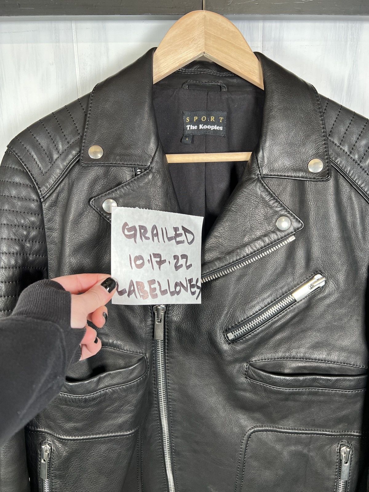 The Kooples Heavy Moto Jacket, New & Unique! Size US L / EU 52-54 / 3 - 8 Thumbnail