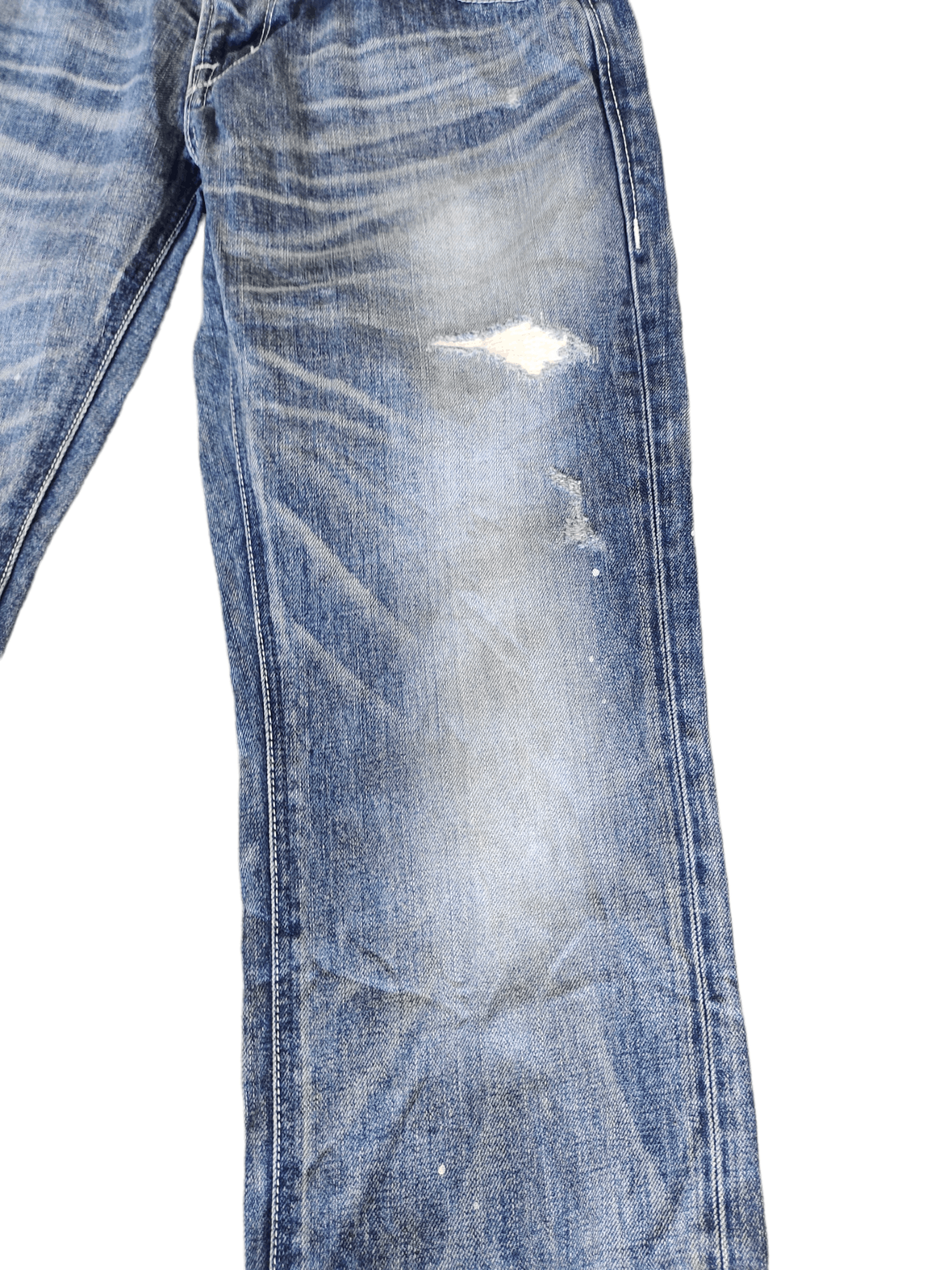 Hysteric Glamour × Undercover Japanese Brand MURDER LICENSE Painted Distress Denim Jeans Size US 30 / EU 46 - 12 Thumbnail