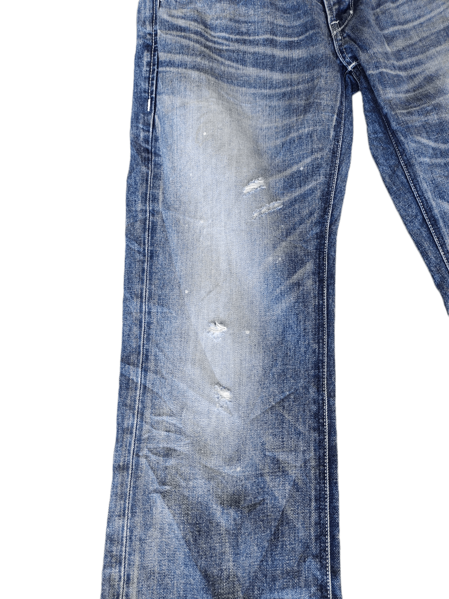 Hysteric Glamour × Undercover Japanese Brand MURDER LICENSE Painted Distress Denim Jeans Size US 30 / EU 46 - 13 Thumbnail