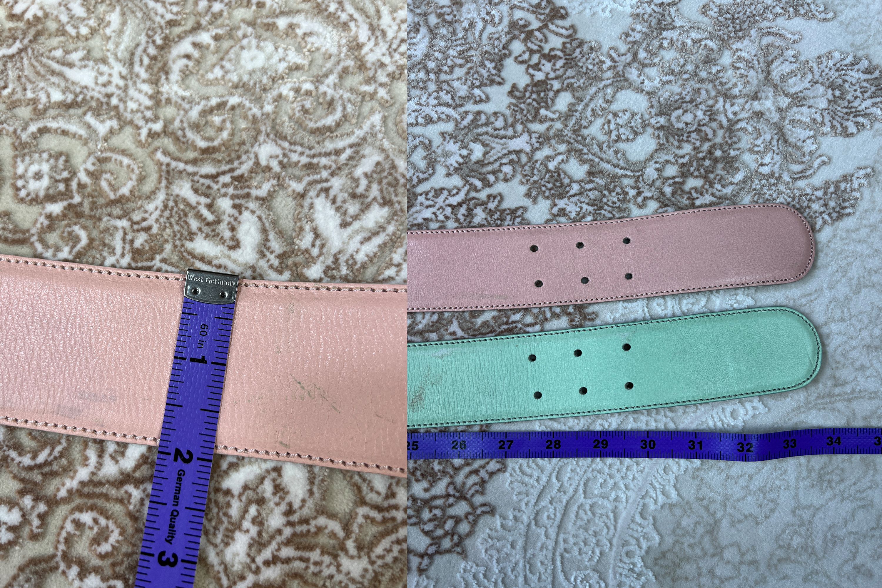 Celine Celine M12 Wide Leather Pink Belt Size ONE SIZE - 11 Thumbnail