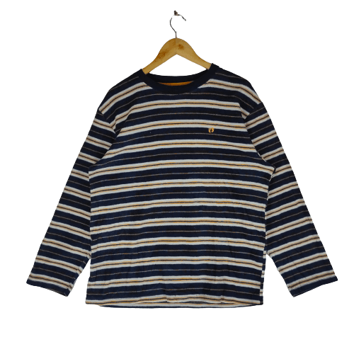 Hang Ten HANG TEN Embroidery Logo Fleece Stripe Sweatshirt Size US L / EU 52-54 / 3 - 1 Thumbnail