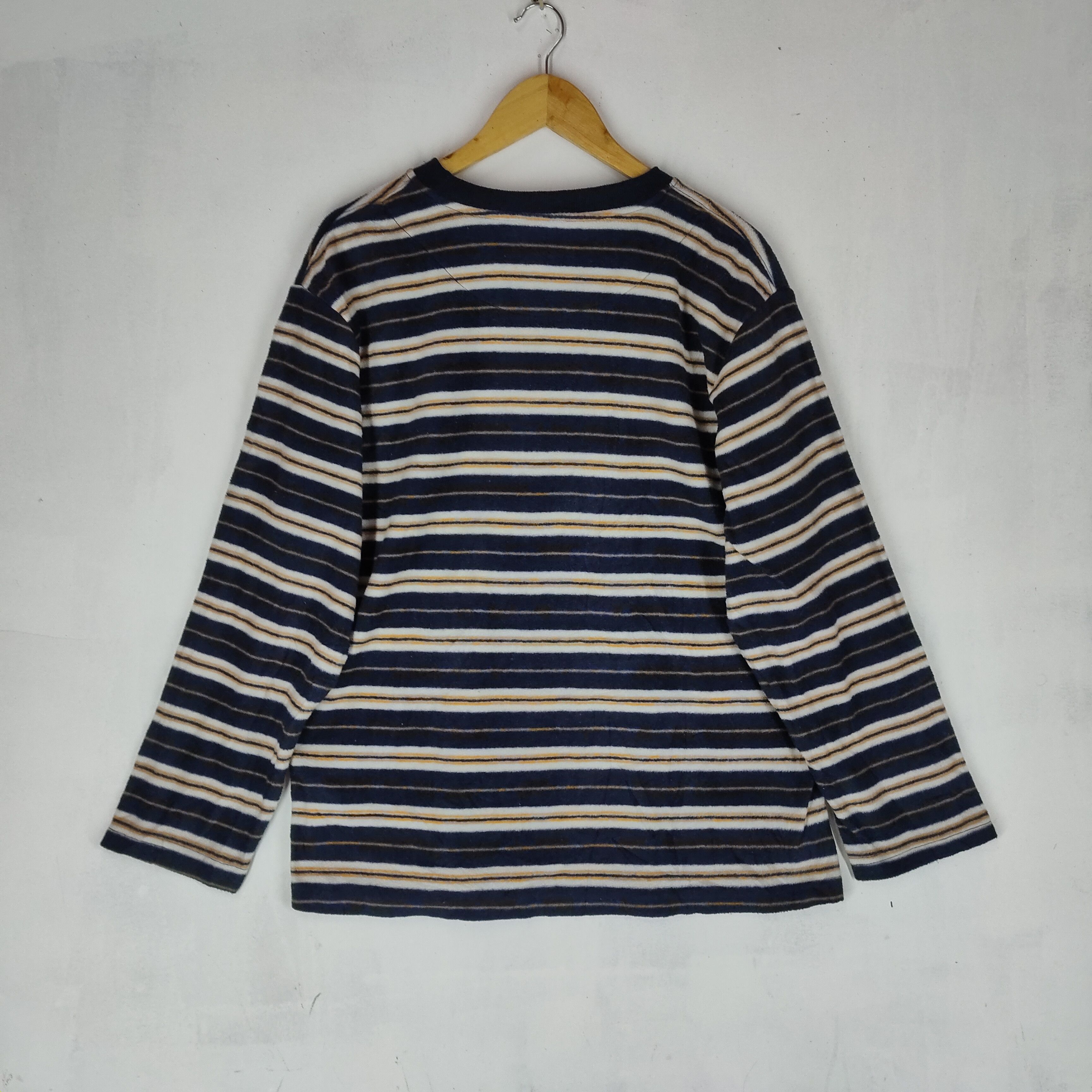 Hang Ten HANG TEN Embroidery Logo Fleece Stripe Sweatshirt Size US L / EU 52-54 / 3 - 5 Thumbnail