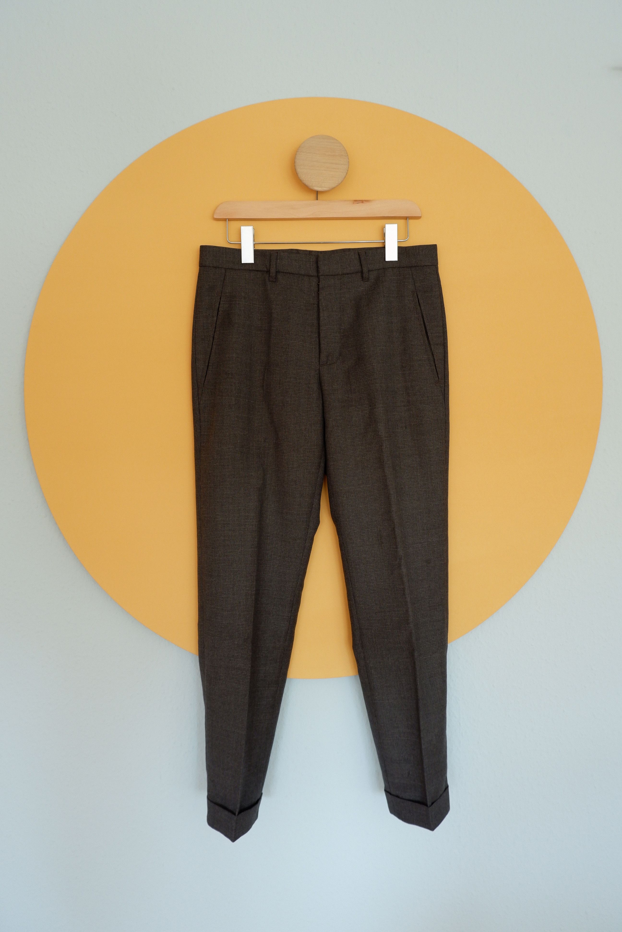 image of Maison Margiela Slim Fit Wool Pants Aw12 in Dark Gray, Men's (Size 30)