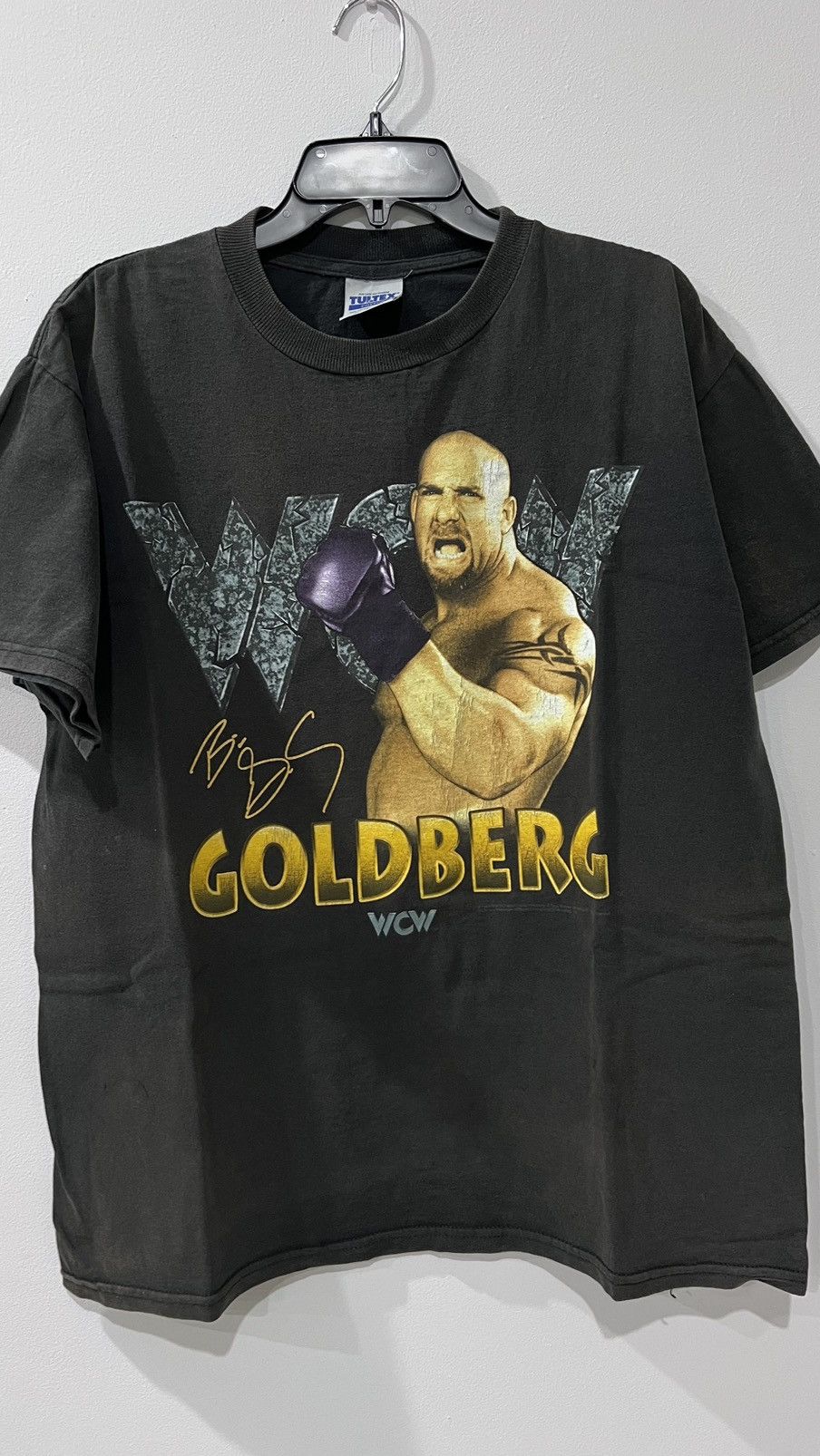 Vintage × WCW/nWo WCW Goldberg tee size Large Tultex Tag Size US L / EU 52-54 / 3 - 1 Thumbnail